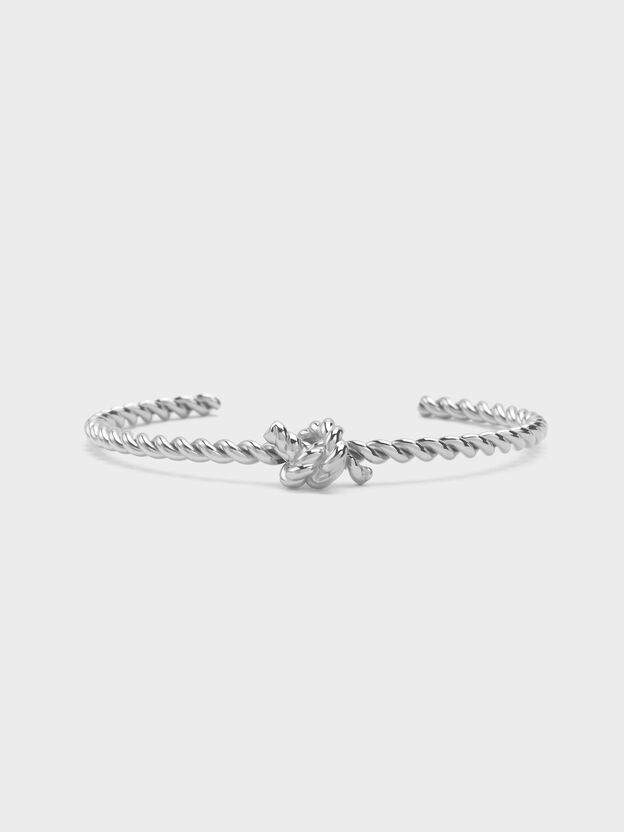 Sable セーブル ロープノット カフバングル, シルバー, hi-res