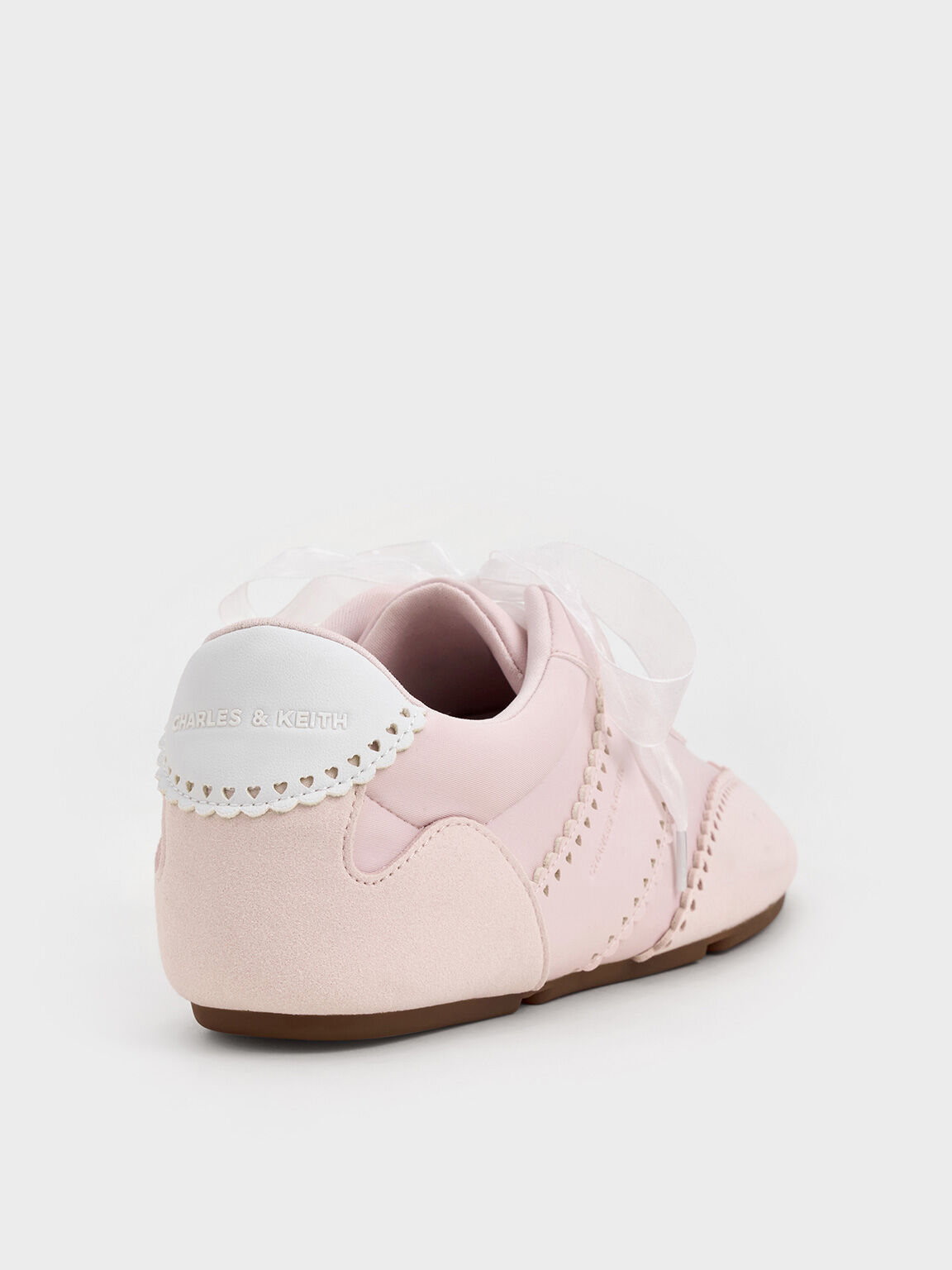 ハート シアーレーススニーカー - ライトピンク | CHARLES & KEITH