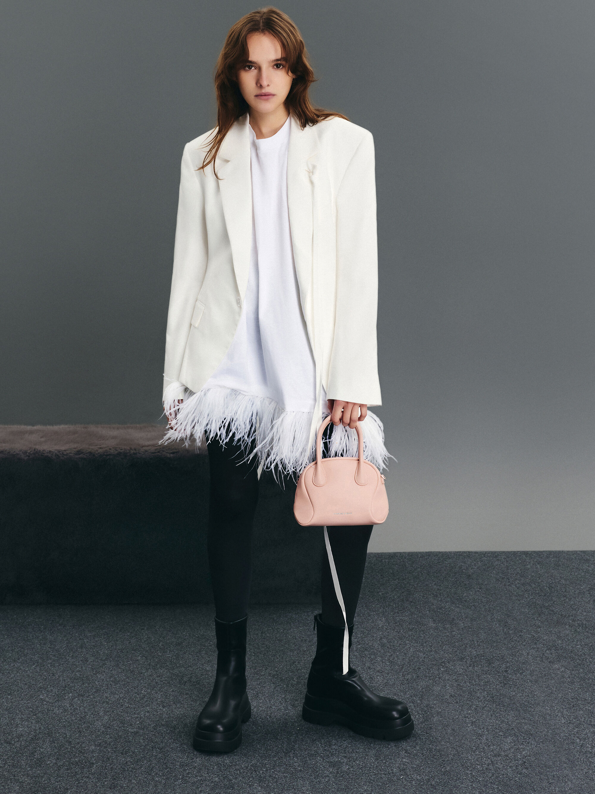 Nelly ネリ ボウリングバッグ - ライトピンク | CHARLES & KEITH