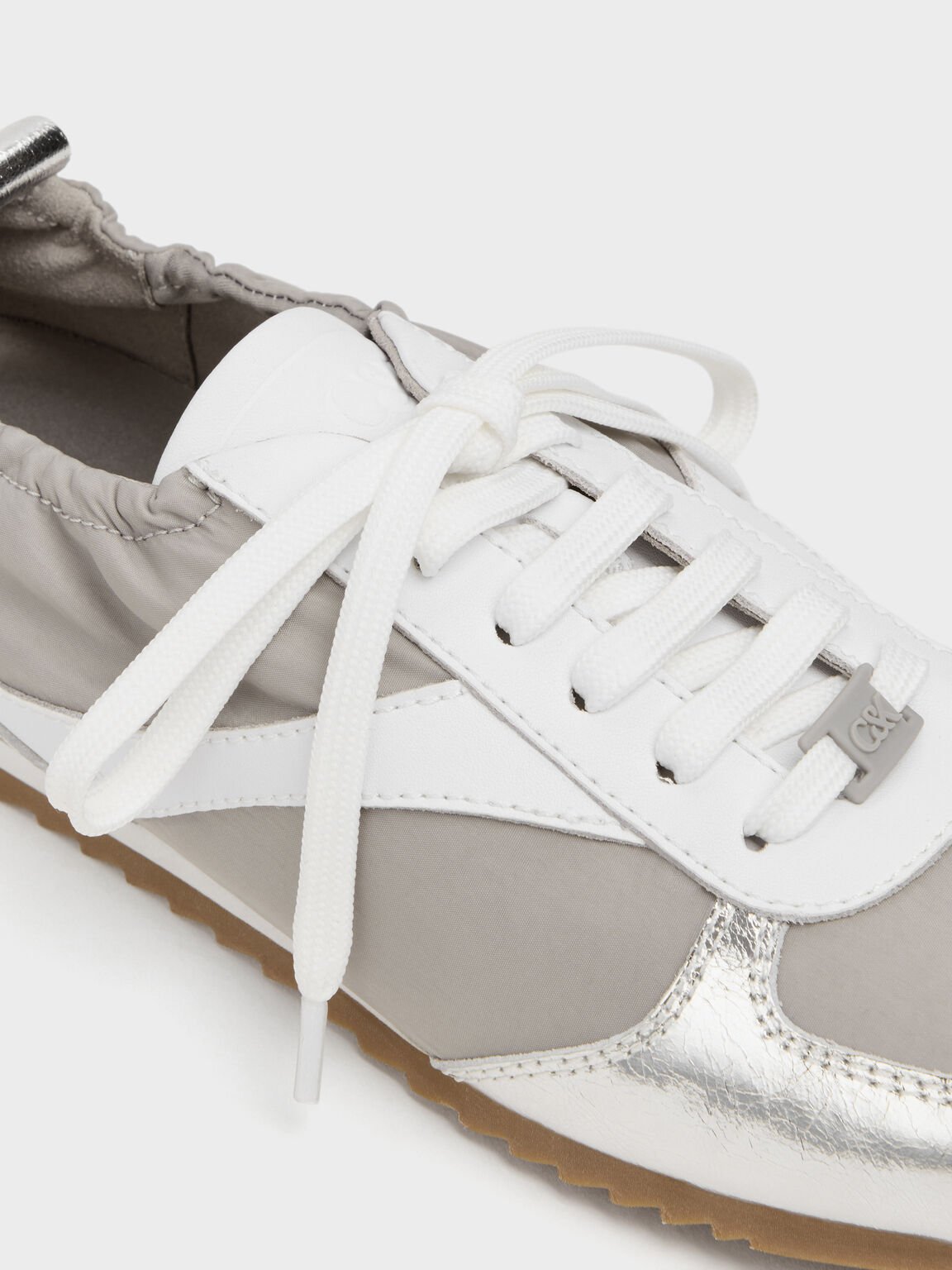 Jace ジェイス レザースニーカー, シルバー, hi-res