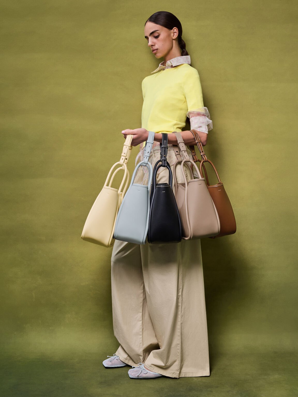 Lyla ミニライラ チューブラートートバッグ, チョコレート, hi-res