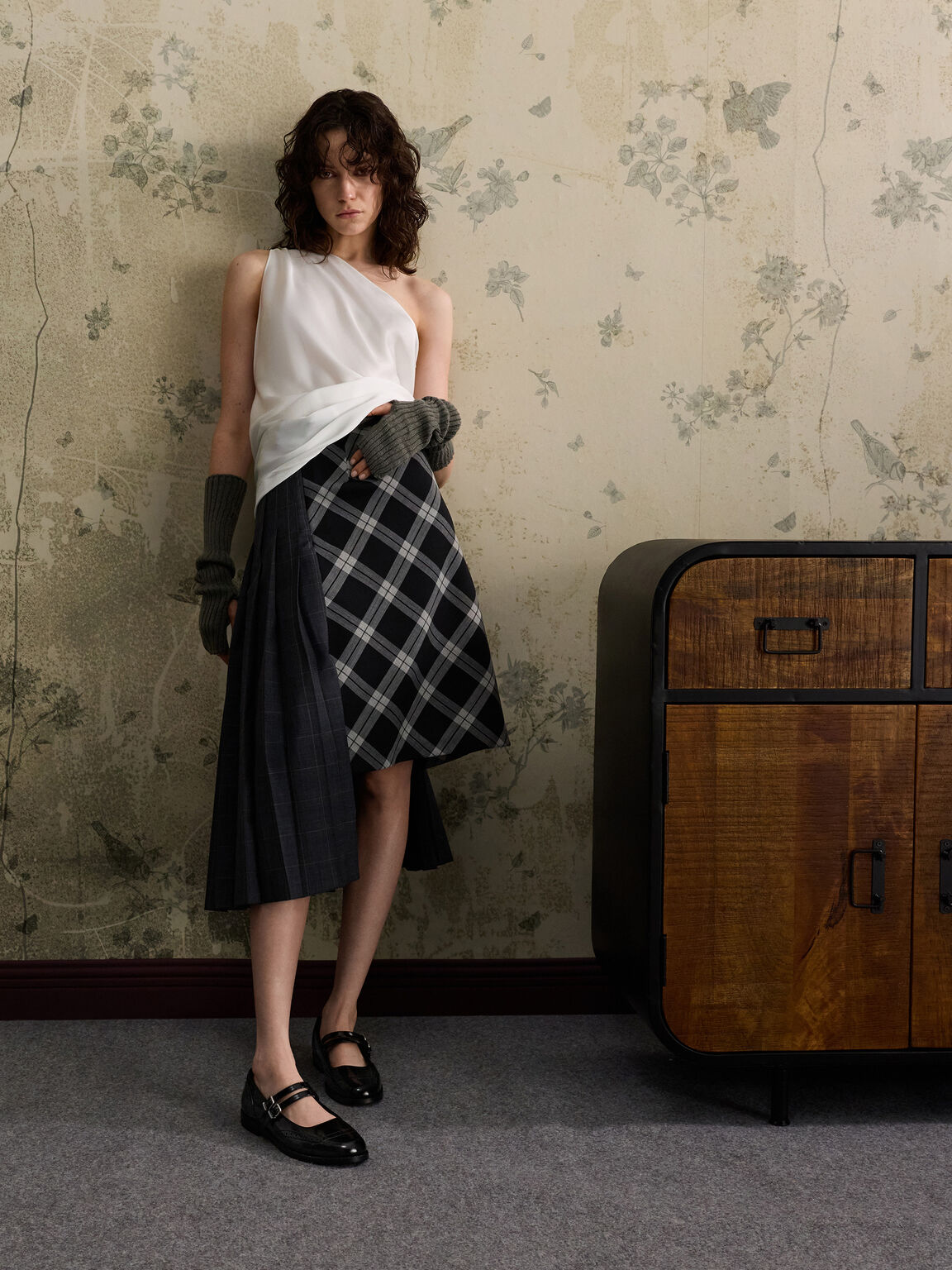 ダブルストラップ ブローグメリージェーン, ブラックボックス, hi-res