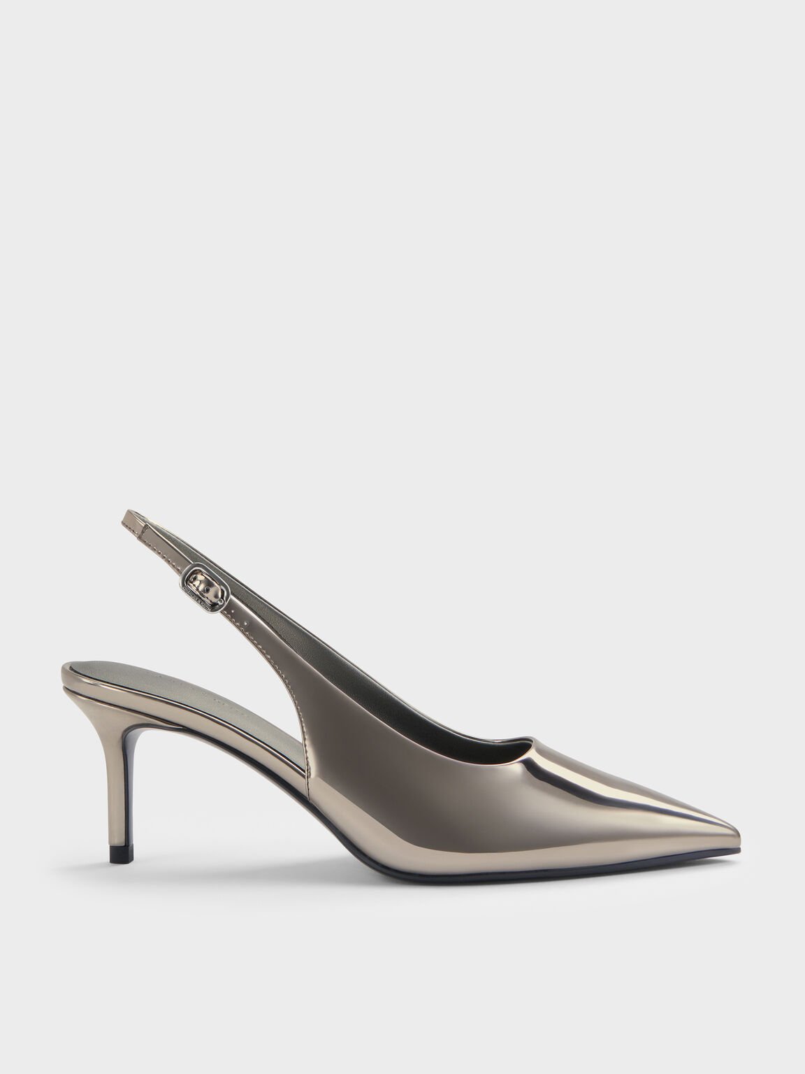 Kaia カイア スリングバックパンプス, ピューター, hi-res