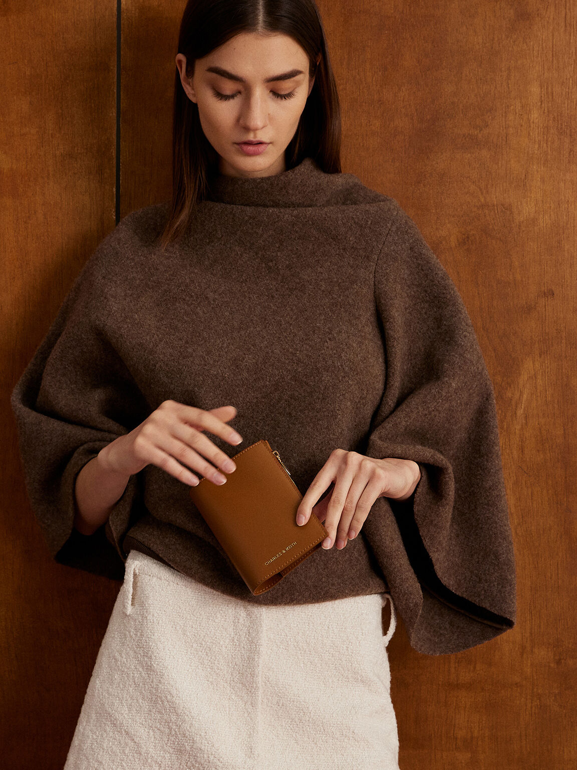 Noelle ノエル パスポートホルダー, ブラウン, hi-res