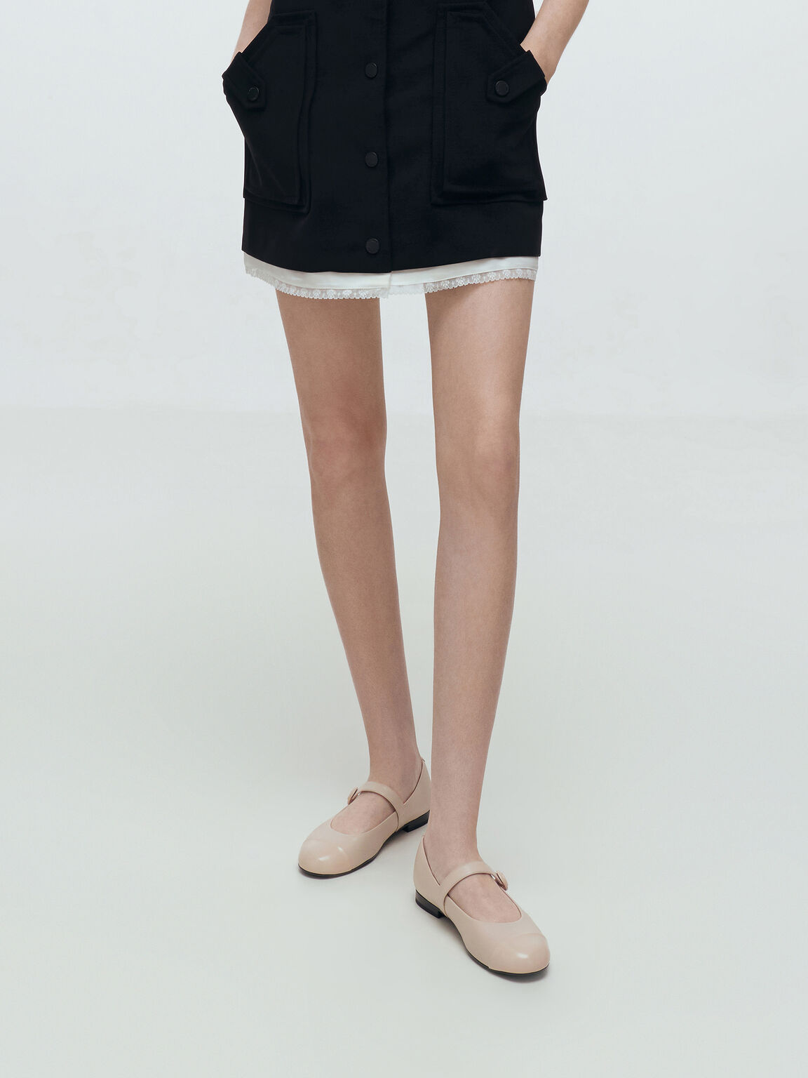 レザーキャップトゥ メリージェーン, オーツ, hi-res