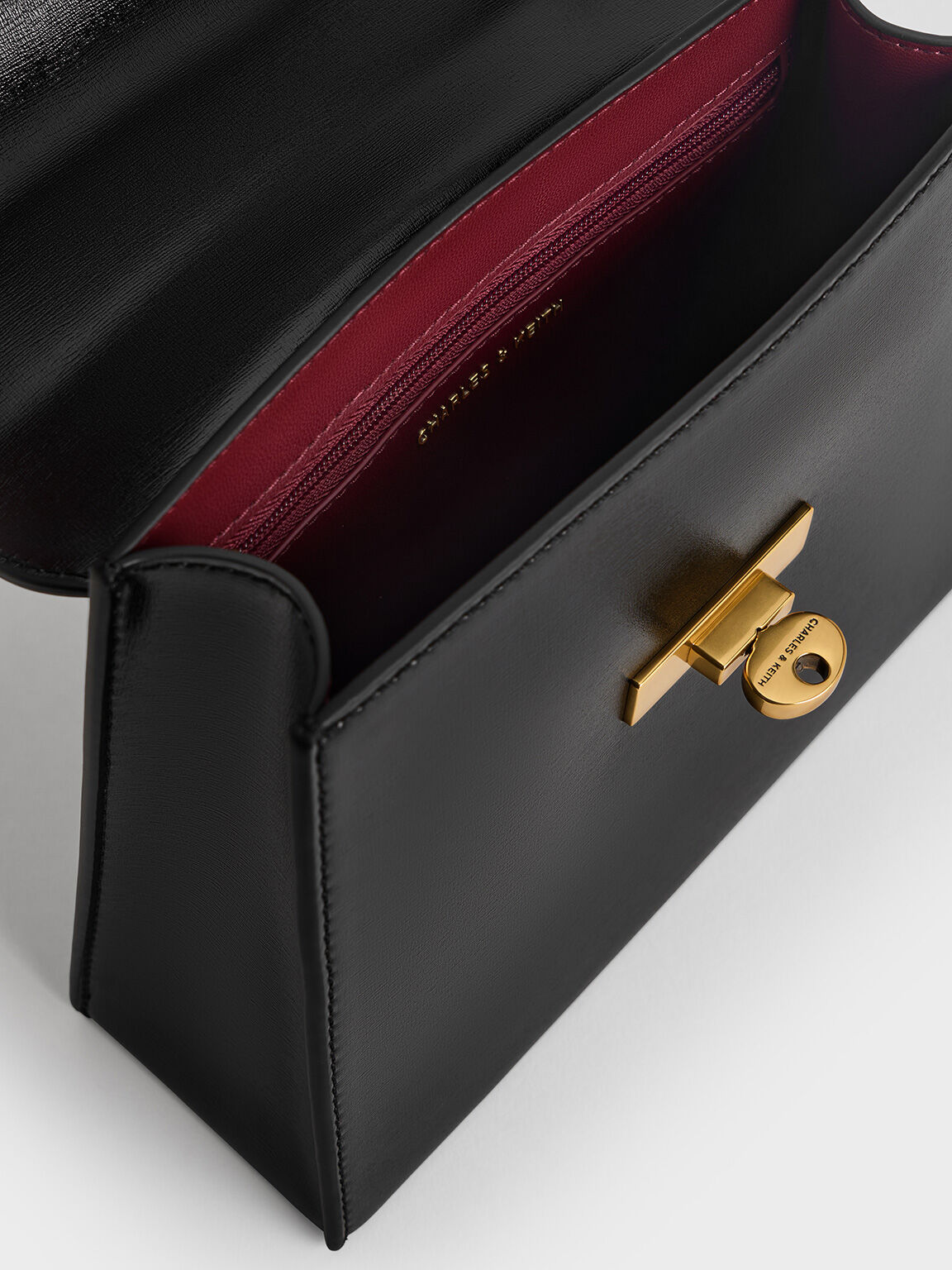 Samantha サマンサ トップハンドルバッグ, ブラック, hi-res