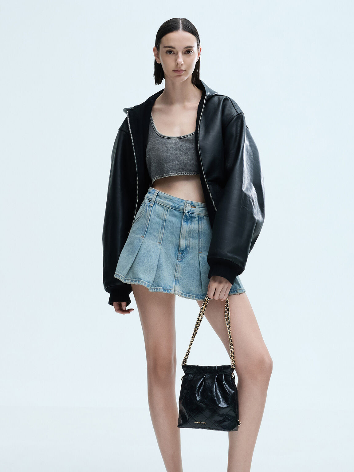 Duo ドゥオ チェーンハンドルツーウェイバックパック - ブラック