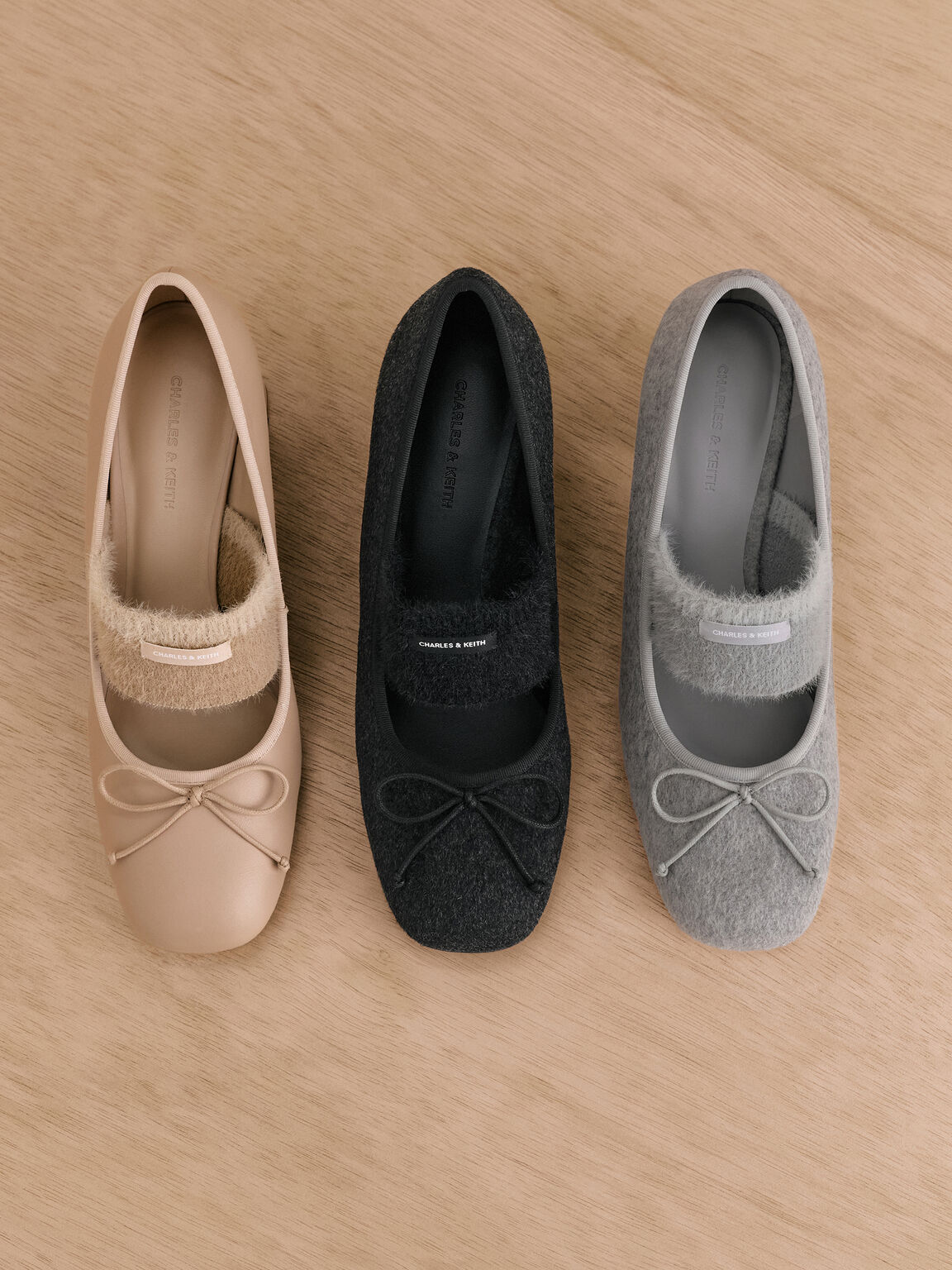 Winona ウィノナ フェルトファリーストラップメリージェーンパンプス, ライトグレー, hi-res