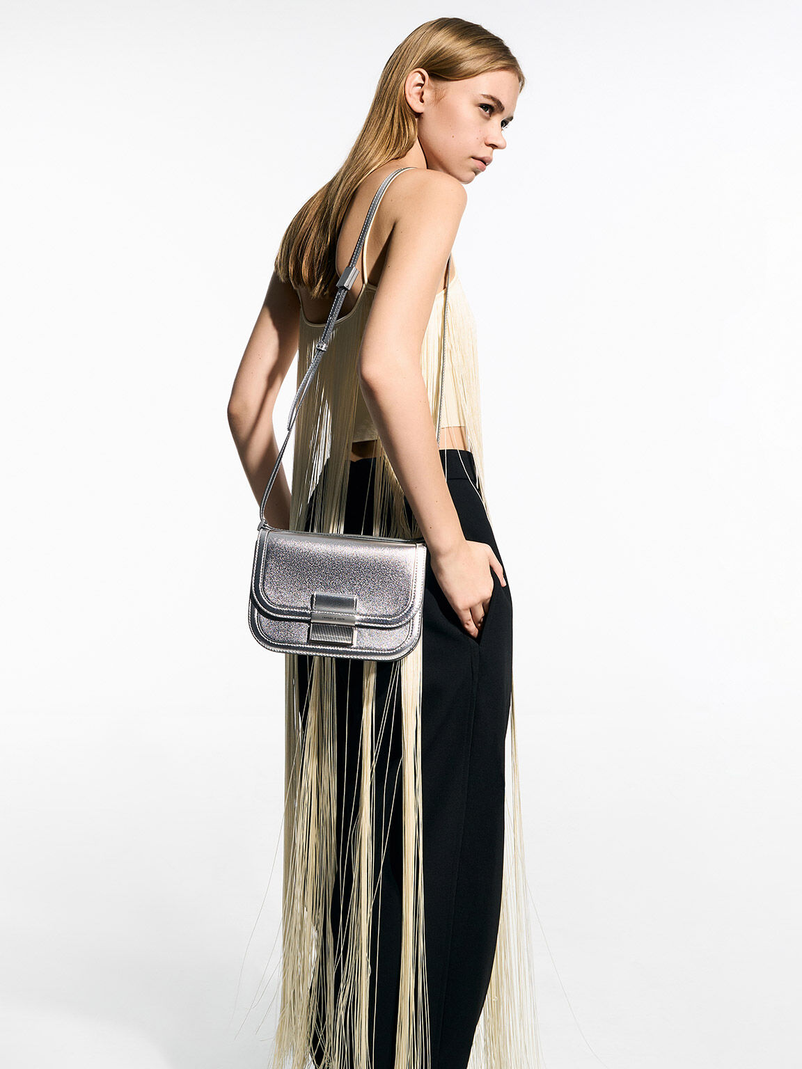 Charlot シャーロット バッグ, シルバー, hi-res