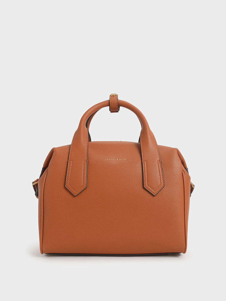 ダブルハンドル ミニダッフルバッグ - Orange | CHARLES & KEITH 