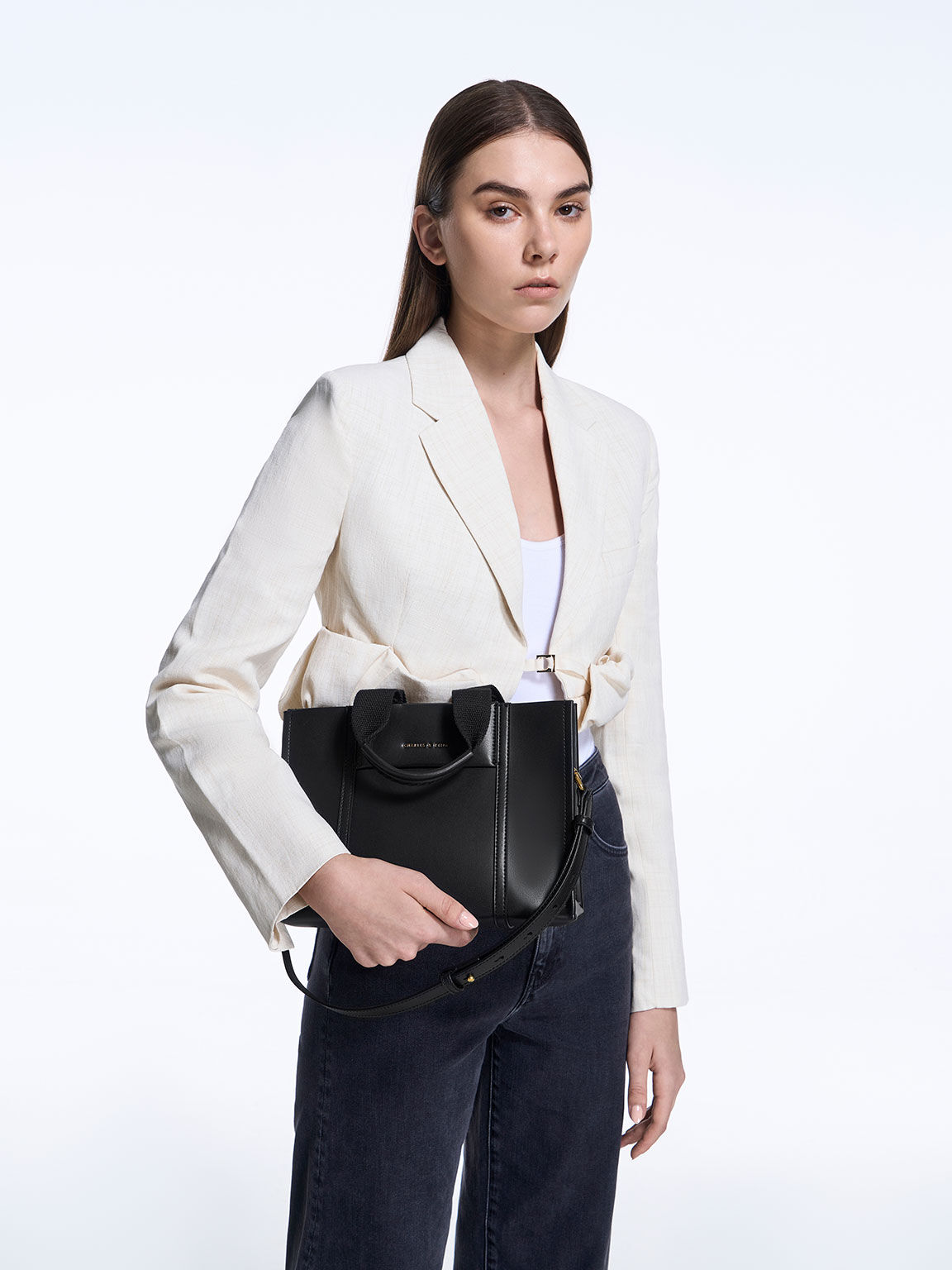 Shalia ミニシャリア トートバッグ, ブラック, hi-res