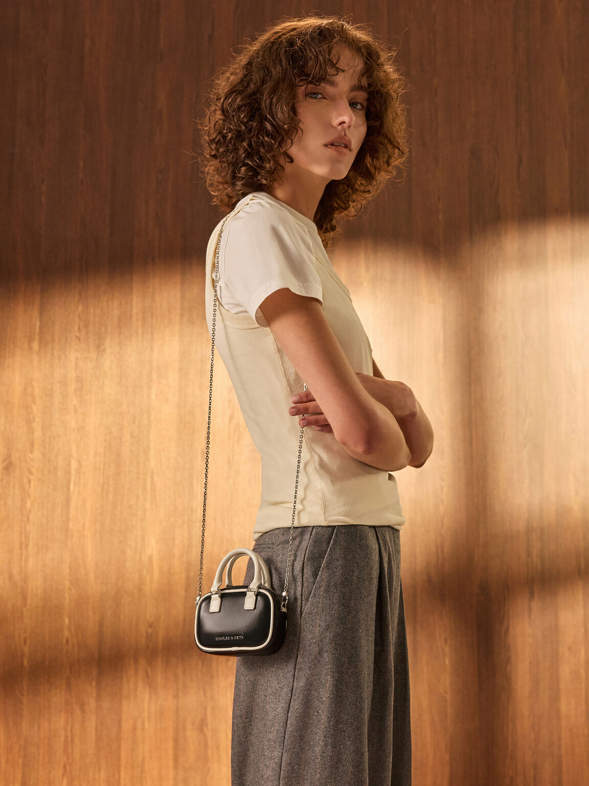 Sianna ツートーン ボウリングバッグチャーム, マルチ, hi-res