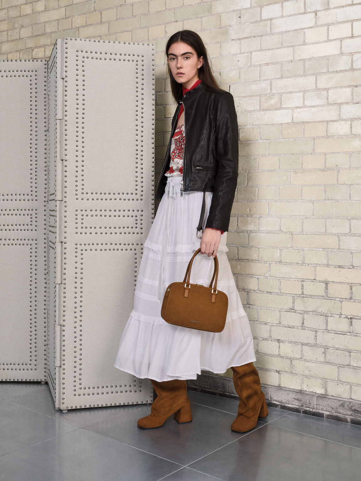 Sianna シアンナ ボウリングバッグ, シエナブラウン, hi-res