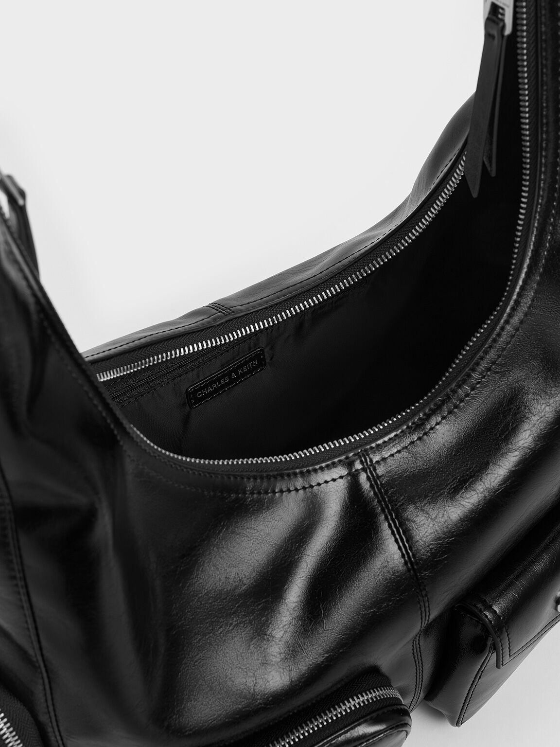 Thora トーラー マルチポケットホーボーバッグ, ノワール, hi-res