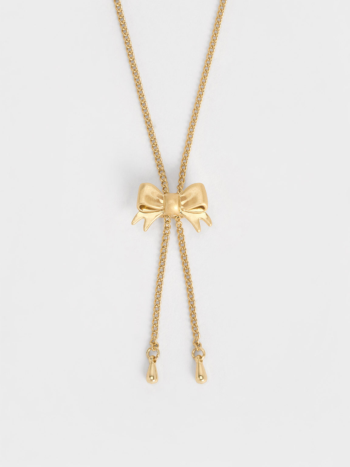 Paige ページ リボンネックレス, ブラッシュゴールド, hi-res