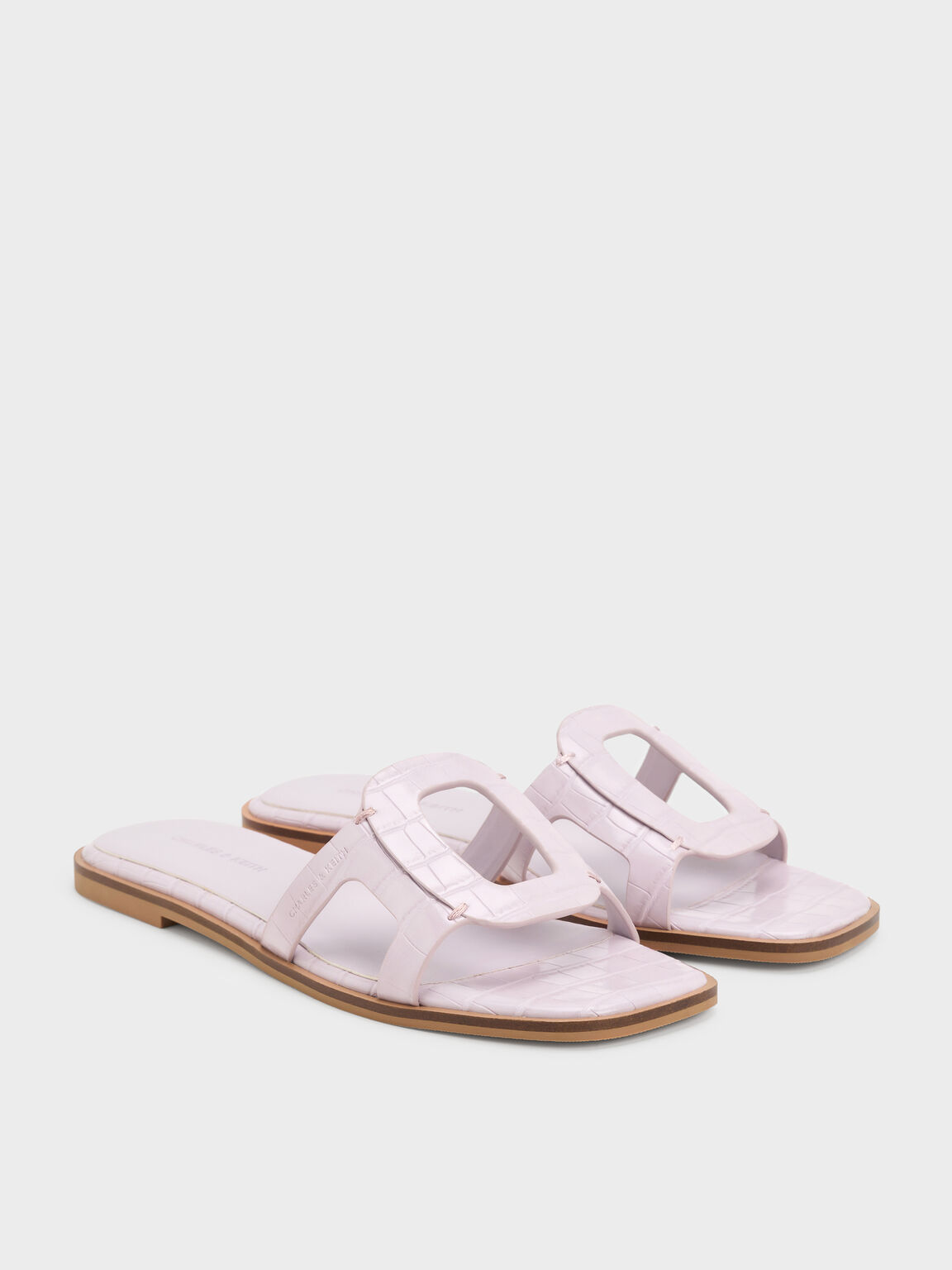 カットアウト スライドサンダル, アニマルプリントライラック, hi-res