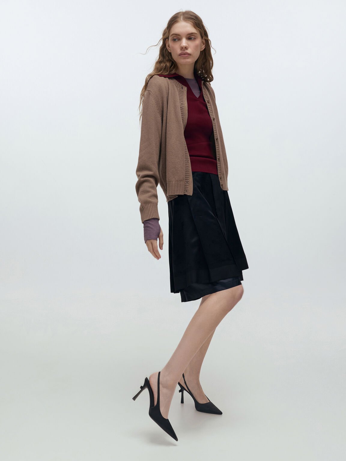 Brantley ブラントリー ボウスリングバックパンプス, ブラックテクスチャード, hi-res