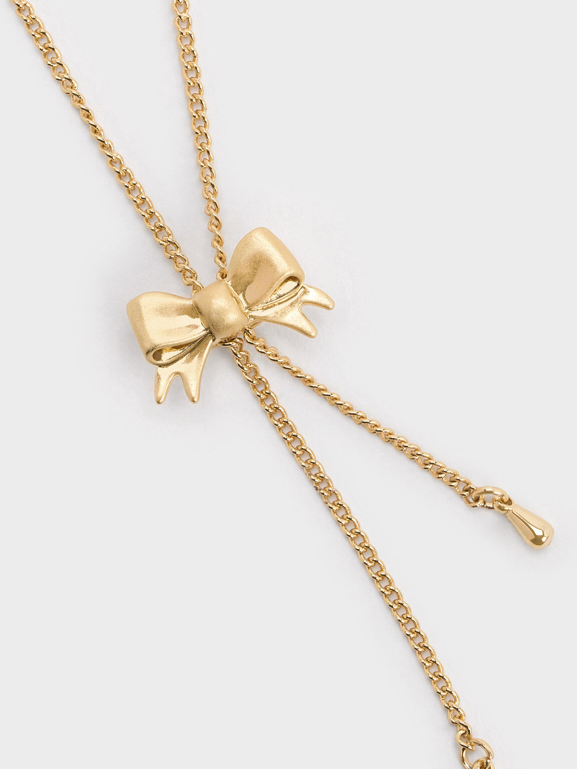 Paige ページ リボンネックレス, ブラッシュゴールド, hi-res