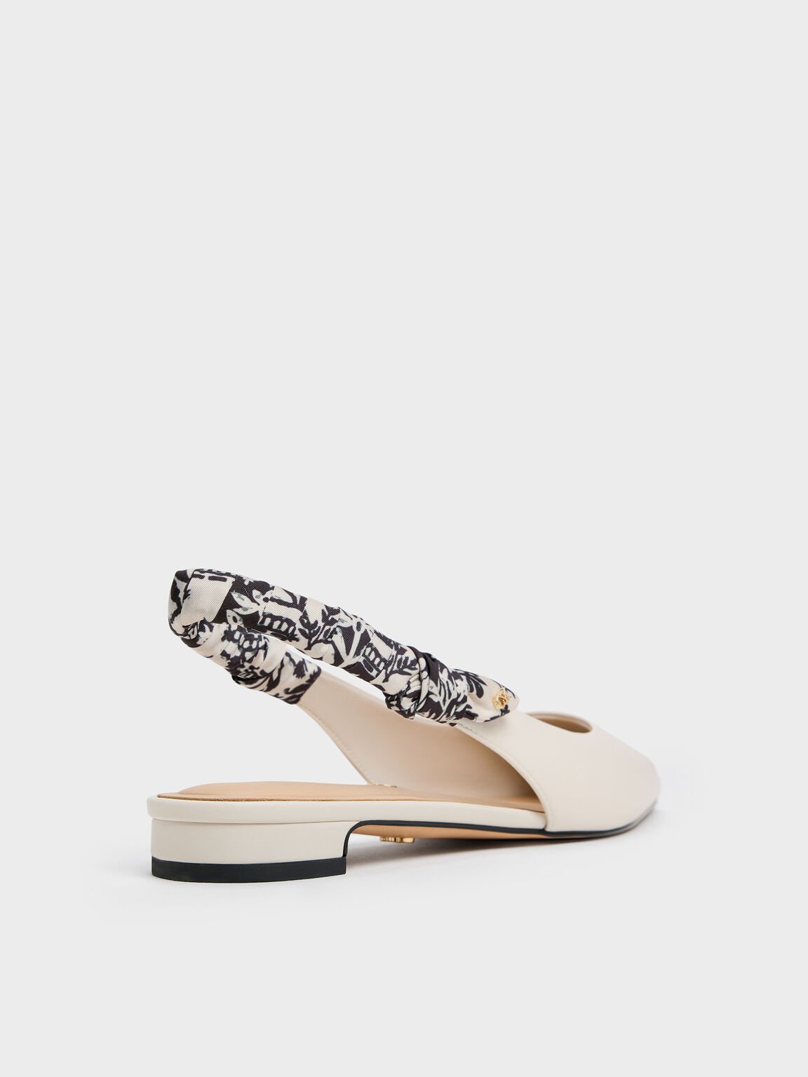 Tayari ティアリ レザースリングバックフラット, チョーク, hi-res