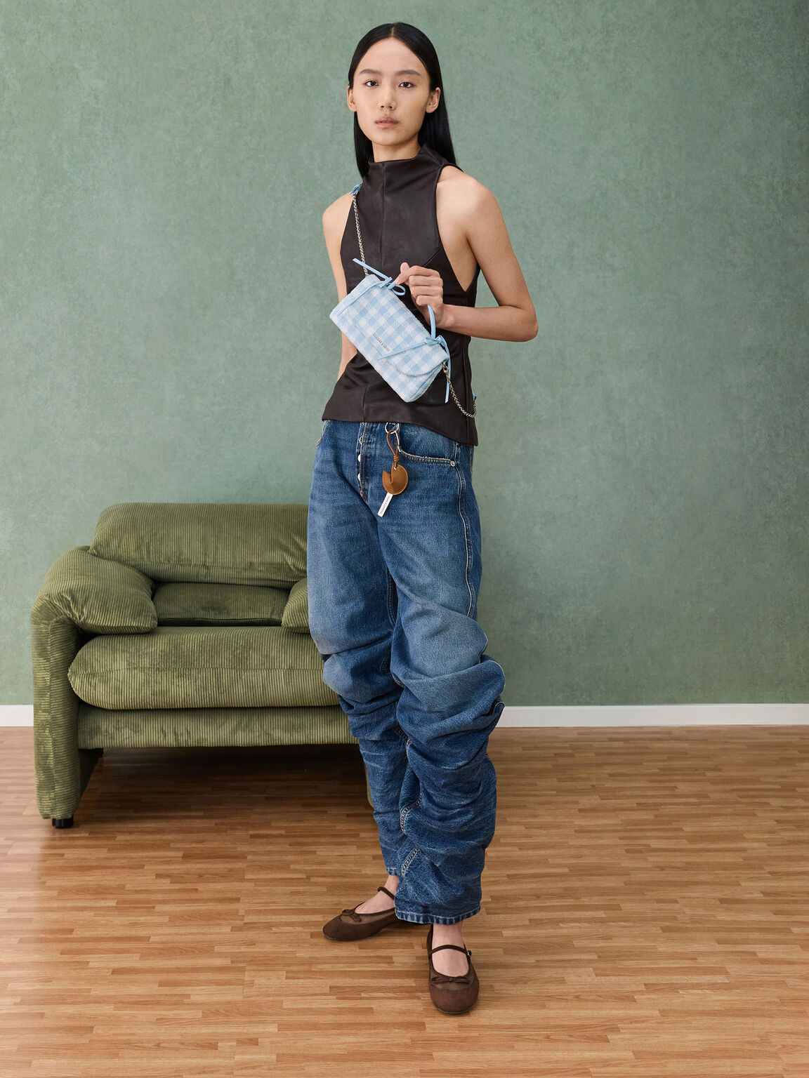 Mulligan マリガン フォースエードメッシュメリージェーン, ダークブラウンテクスチャー, hi-res