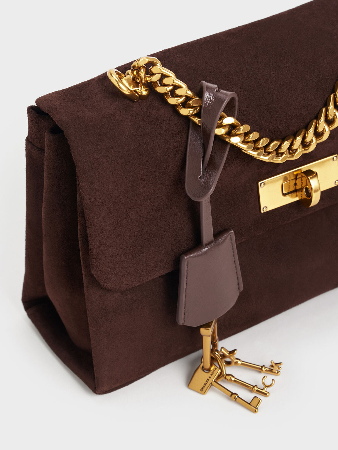 Kerry ケリー チェーンハンドルクロスボディバッグ, エスプレッソブラウン, hi-res