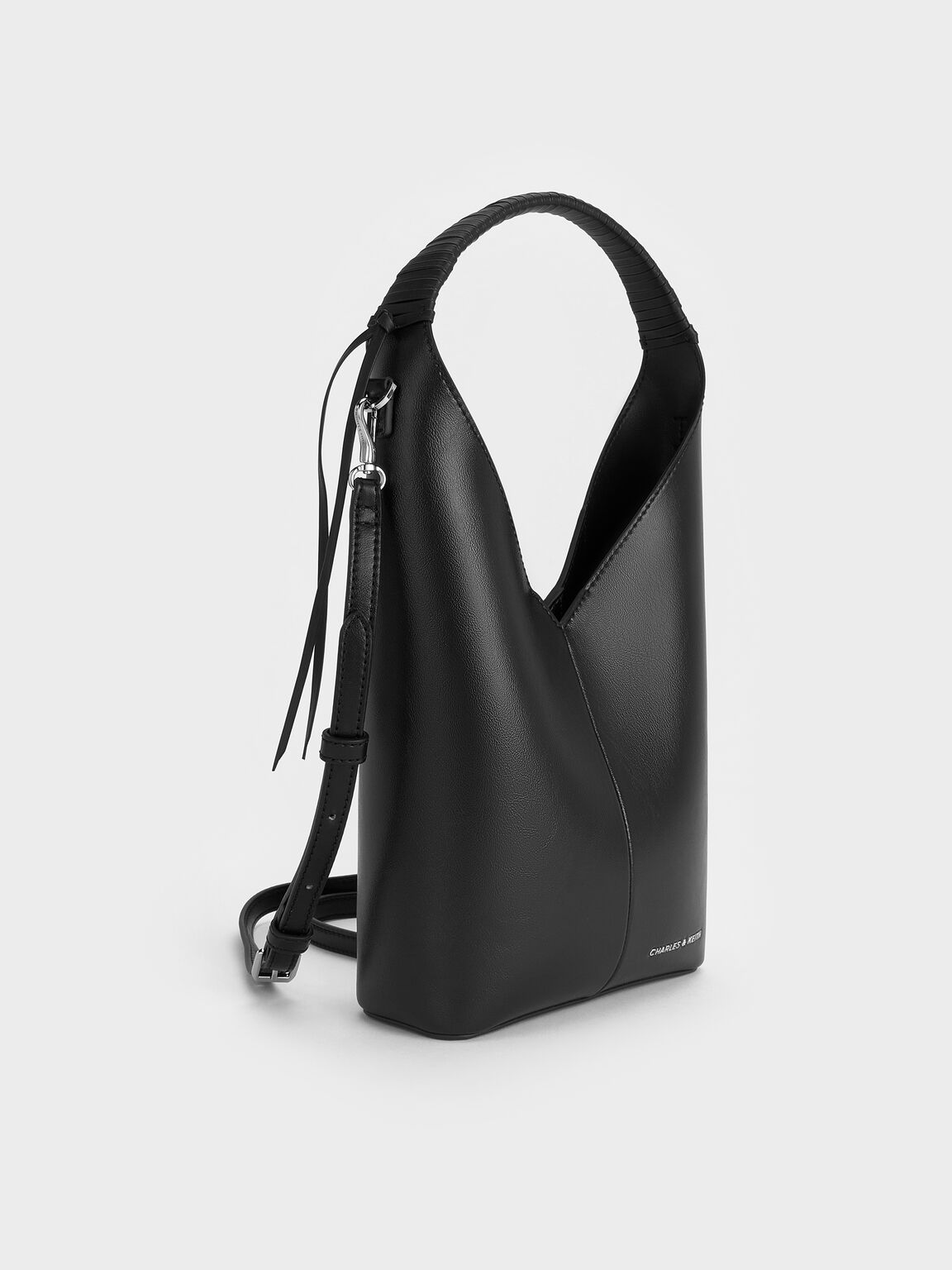 Simone シモーン アンギュラーバケツバッグ, ノワール, hi-res