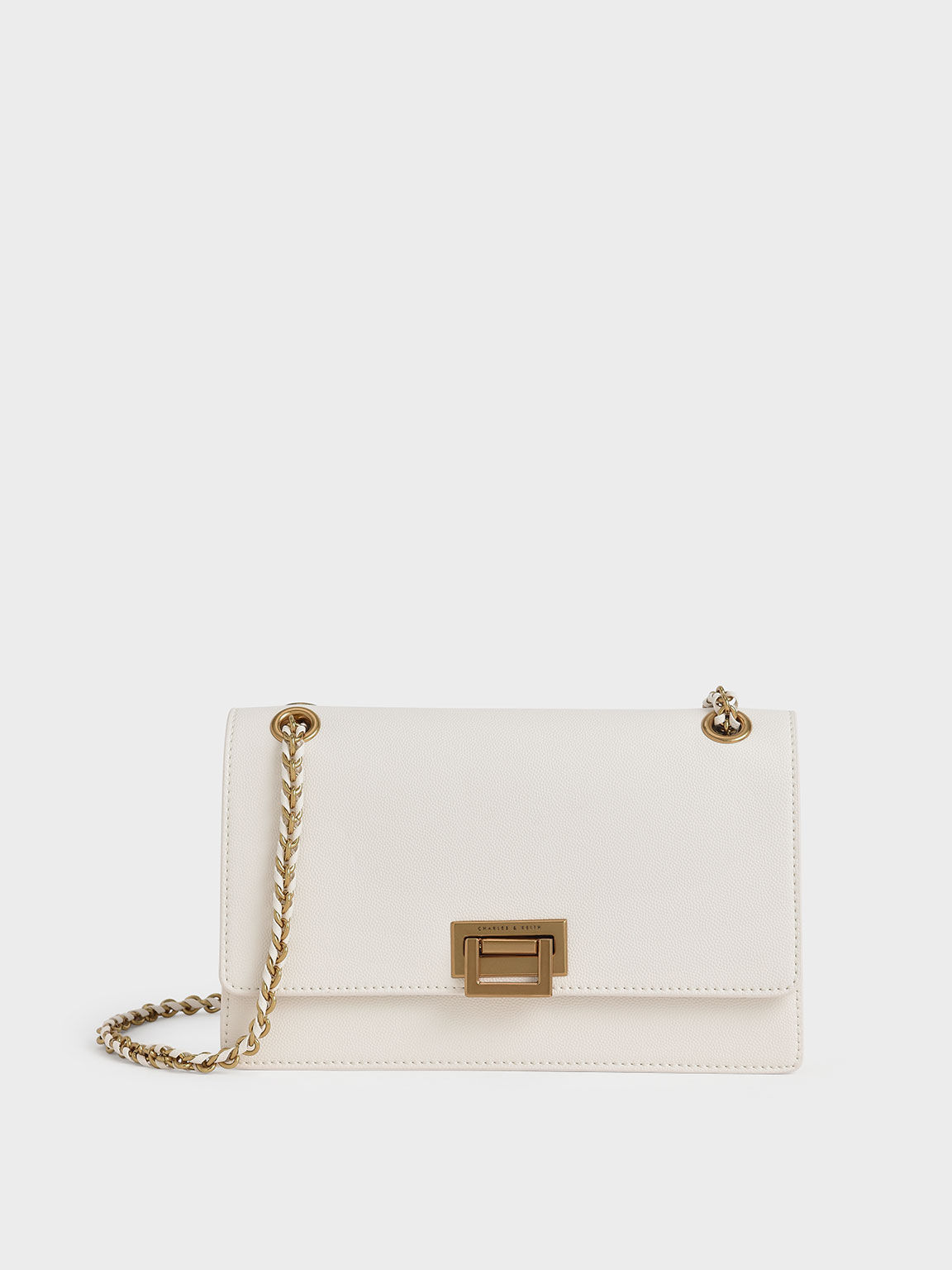 チェーン ショルダーバッグ, クリーム, hi-res