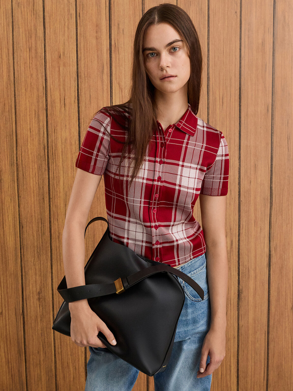 Edna エドナ トートバッグ, ブラック, hi-res