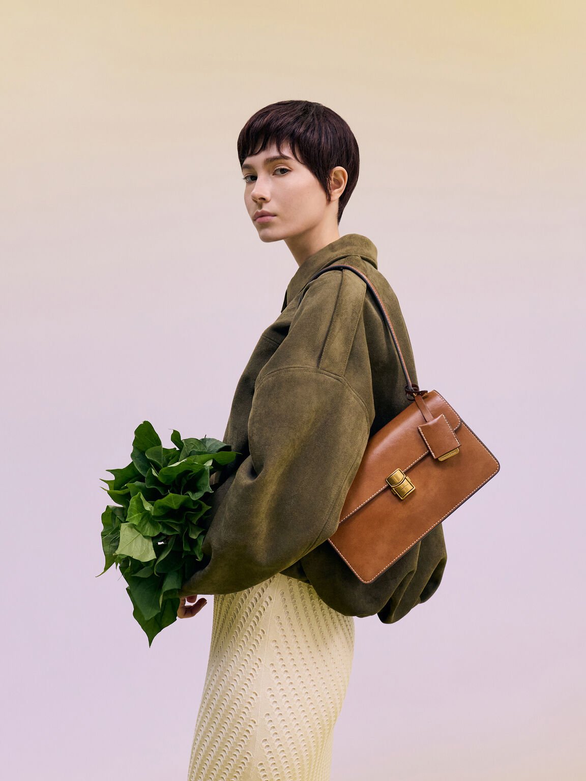 Acelynn エイスリン ロープチェーンショルダーバッグ, ディストレスドタン, hi-res