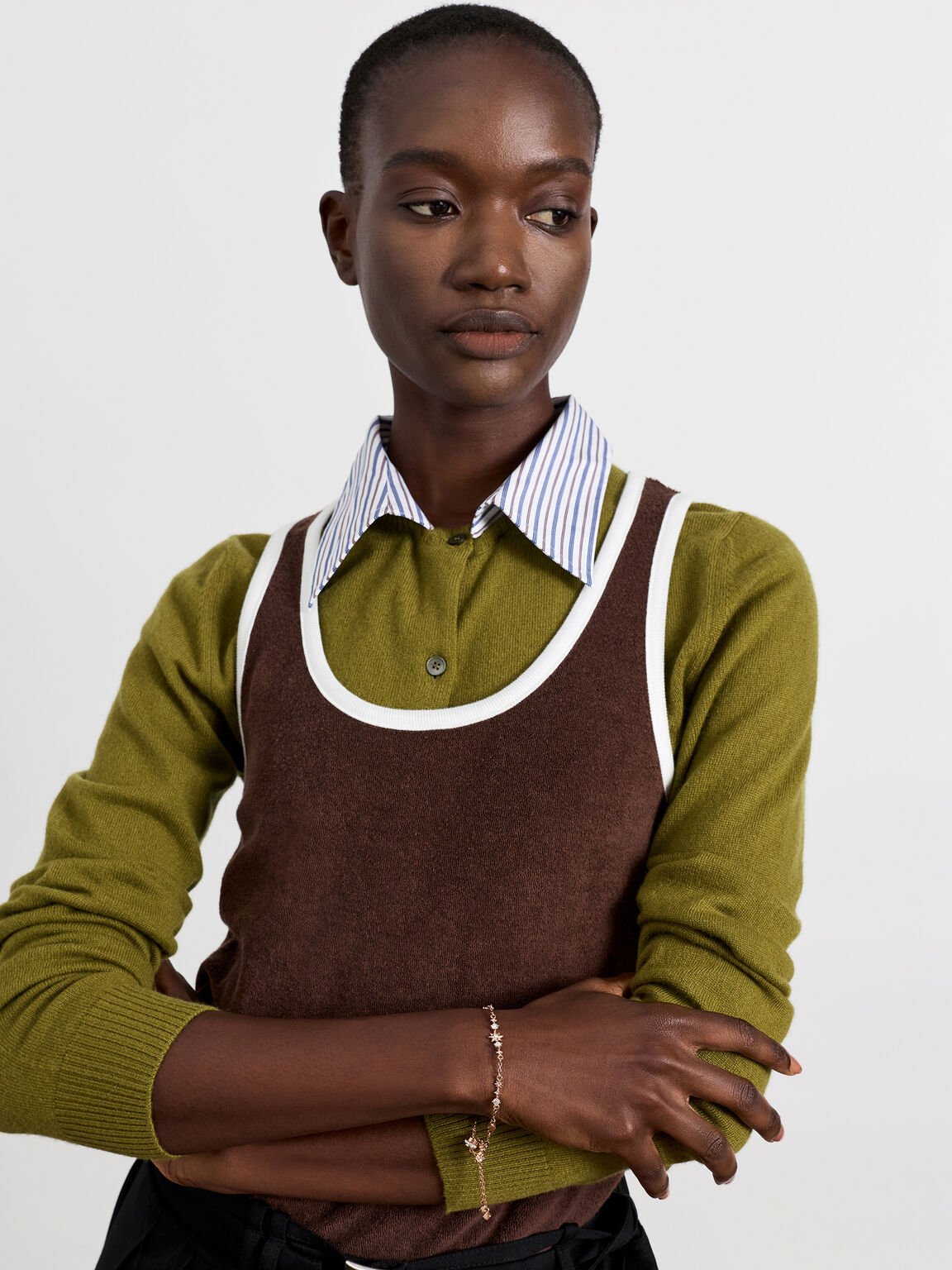 Everest エベレスト クリスタルスターブレスレット, ローズゴールド, hi-res