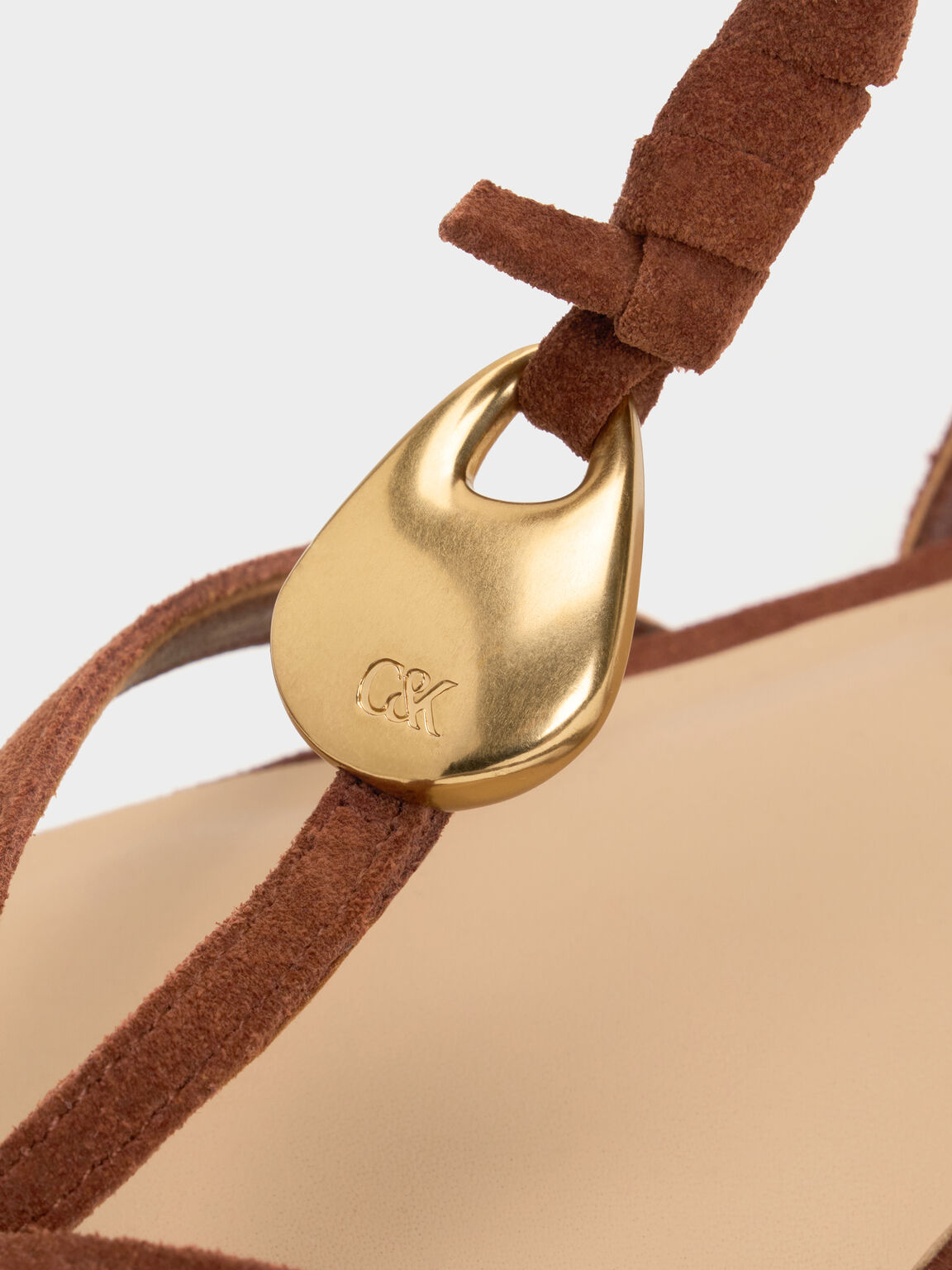 Adema アデマ ストラッピー トングサンダル, ブラウン, hi-res