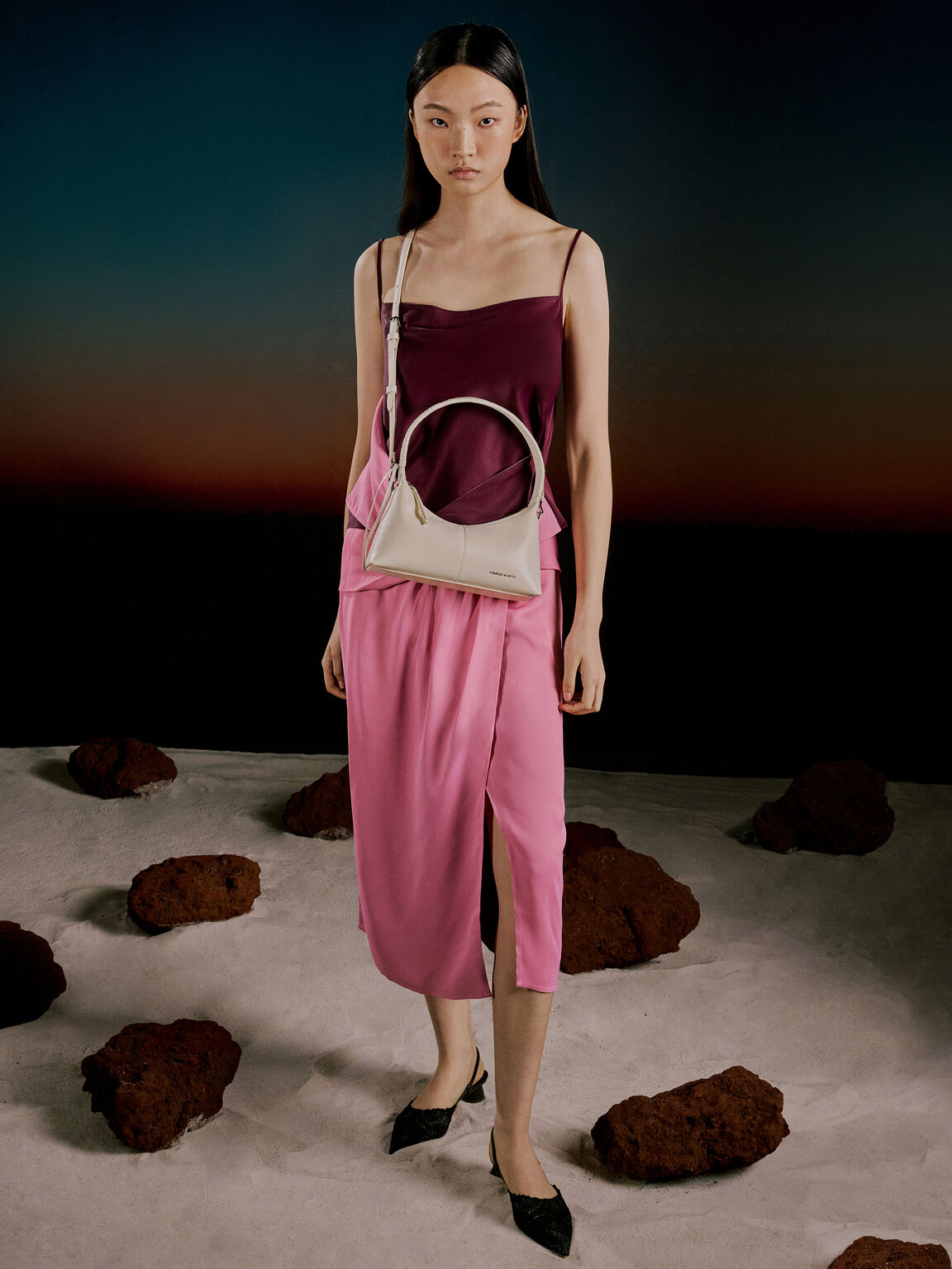 Simone シモーン ショルダーバッグ, クリーム, hi-res