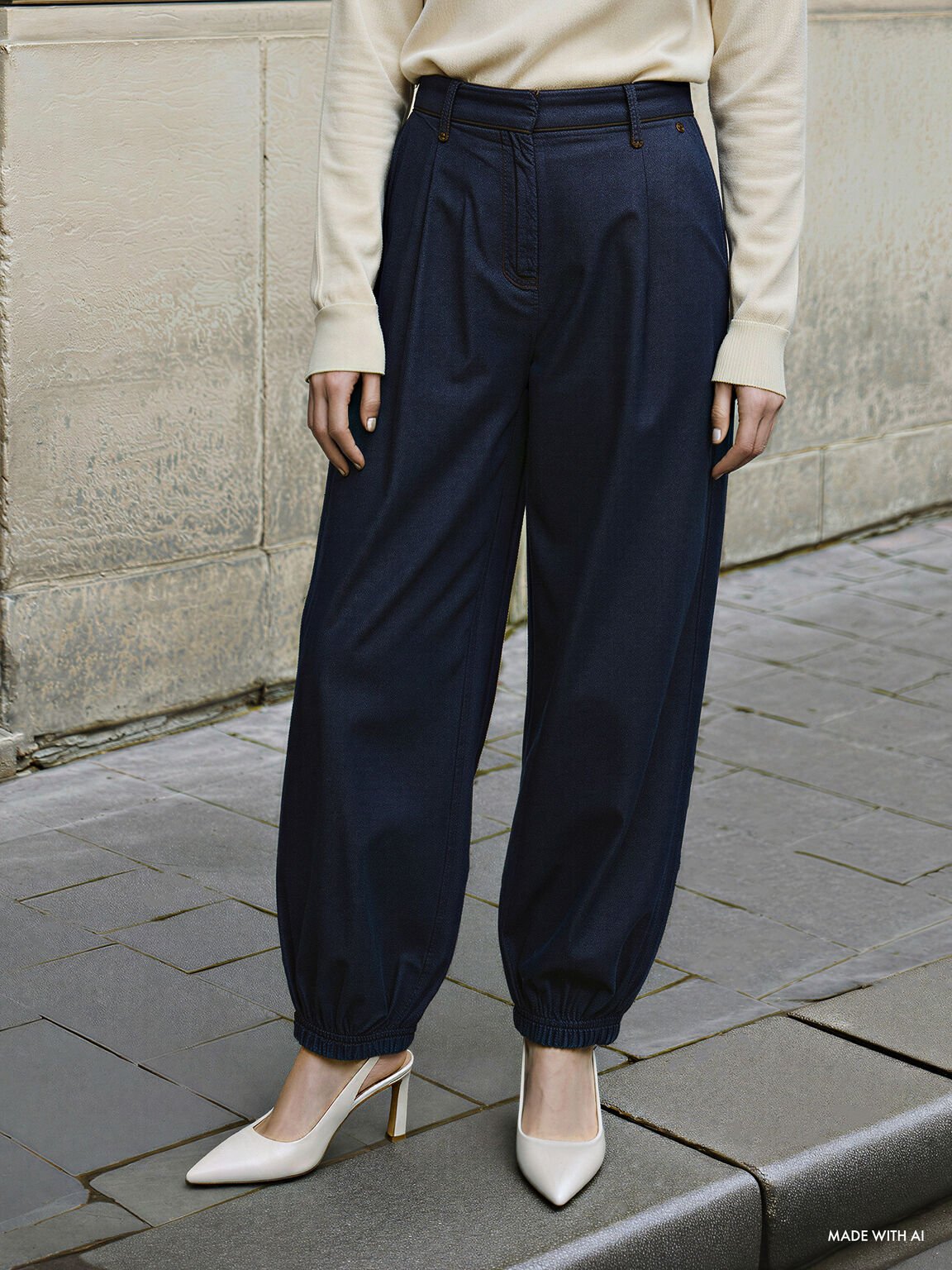 Kerra ケラ ポインテットスリングバックパンプス, ホワイト, hi-res