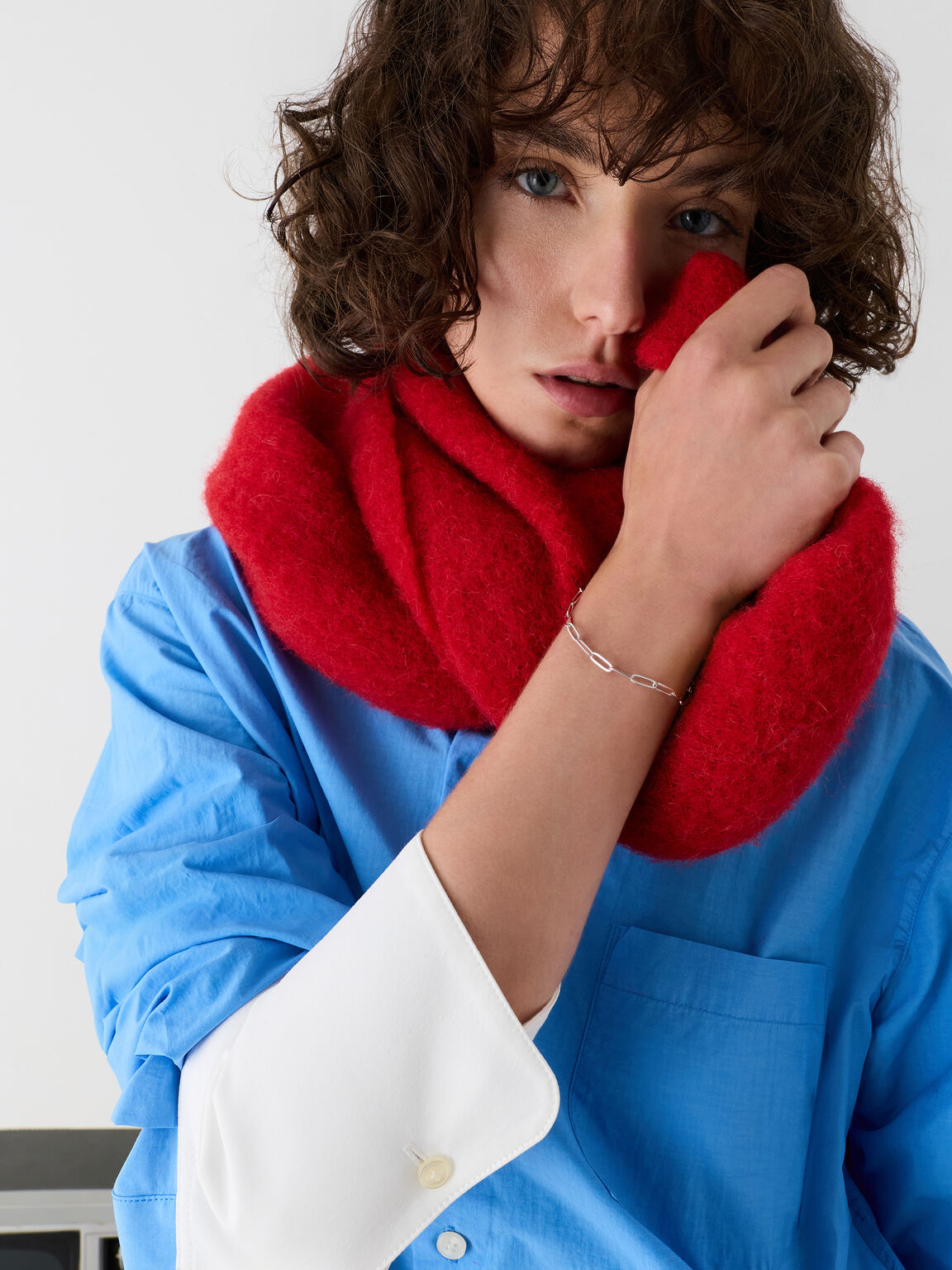 Arleth アーレス オブロンペンダントチェーンブレスレット, シルバー, hi-res