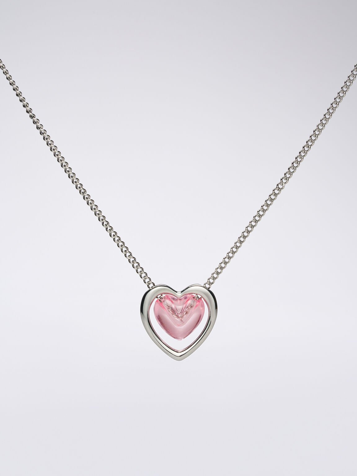 Annalise アナリーゼ レジンハートネックレス, ピンク, hi-res