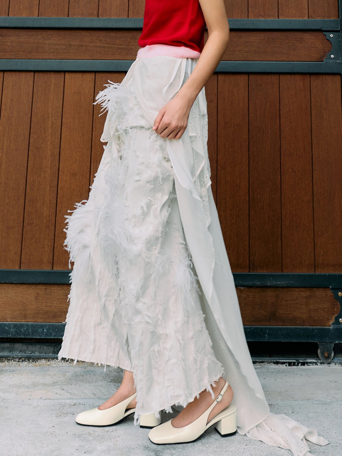 Danni ダニー パテントブロックヒール スリングバックパンプス, チョーク, hi-res