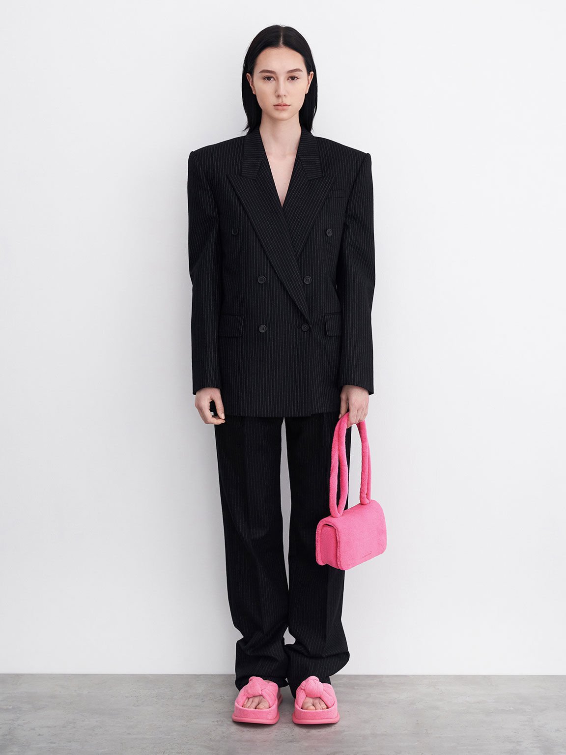 Loey ローイー テクスチャー ノットスライド, ピンク, hi-res