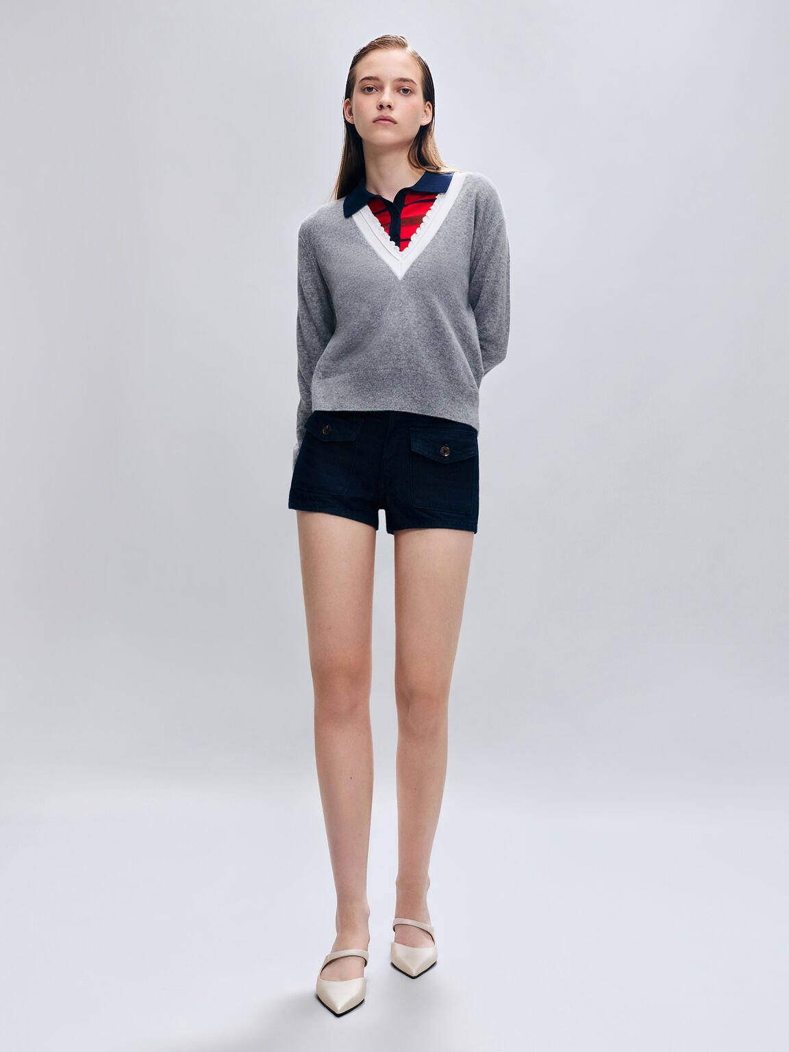 Vada ワーダ アシメトリック スカルプチュアルヒールパンプス, ホワイト, hi-res