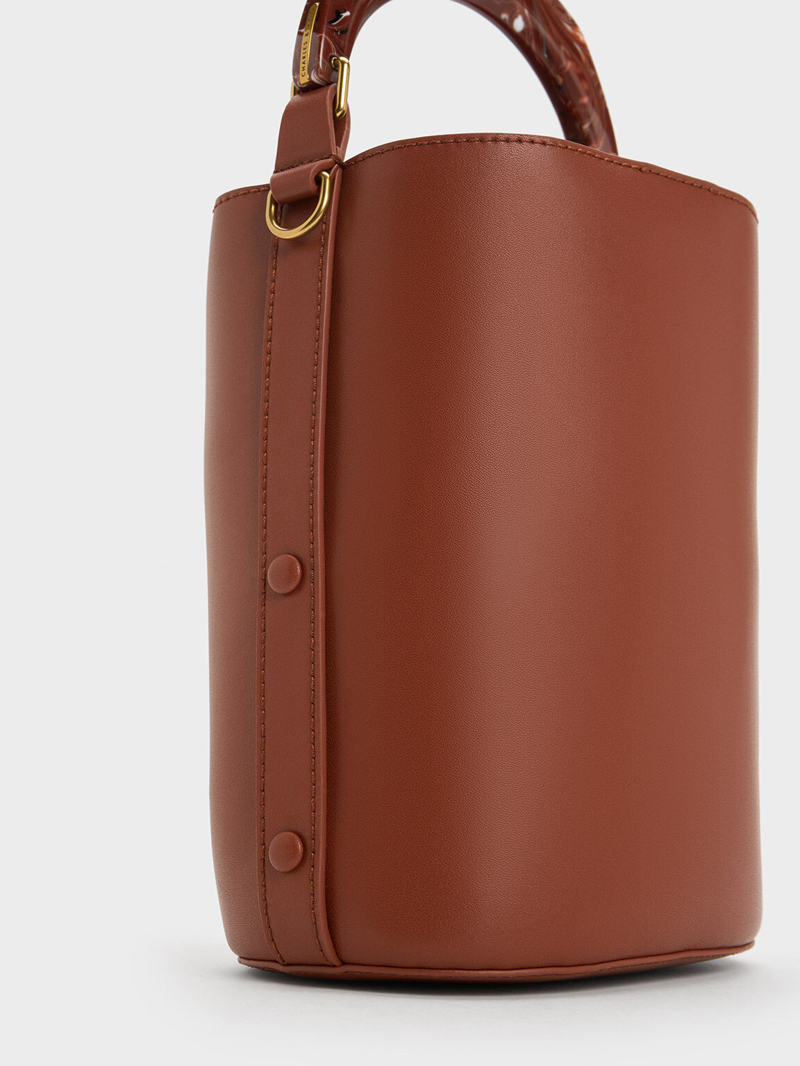 Marlin マーリン アクリリックハンドルバケツバッグ, モカ, hi-res