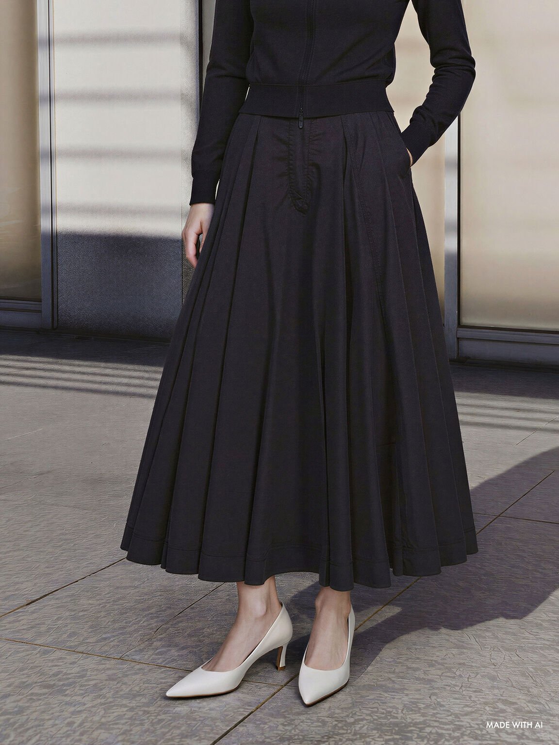 Kerra ケラ ポインテットミッドヒール, ホワイト, hi-res