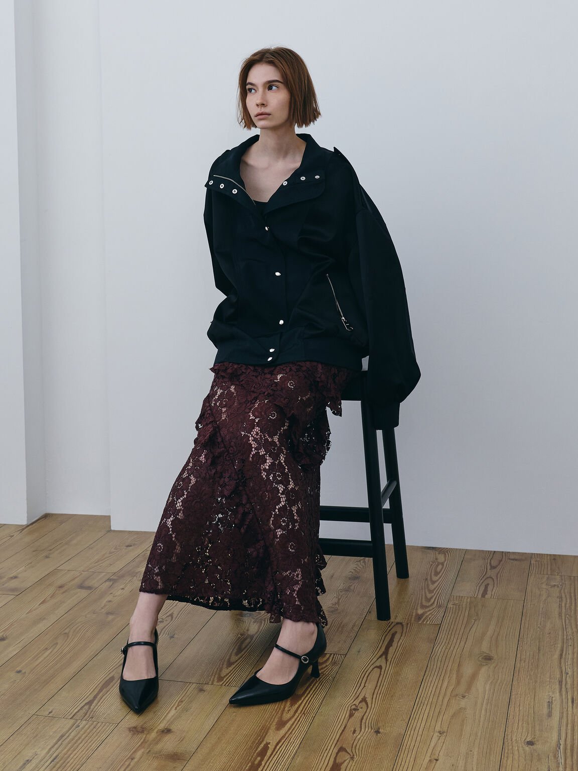 ポインテッドメリージェーンパンプス, ブラックボックス, hi-res