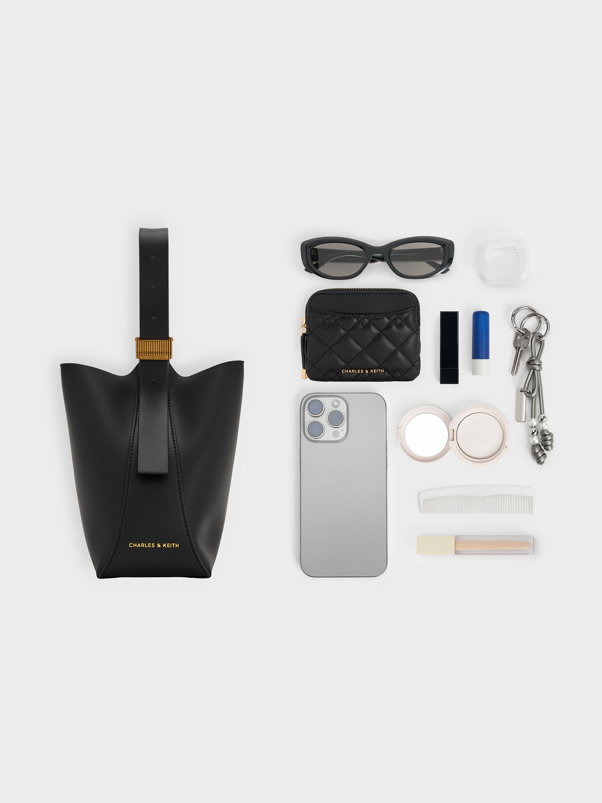 Edna エドナ バケツバッグ - ブラック | CHARLES & KEITH (チャールズ