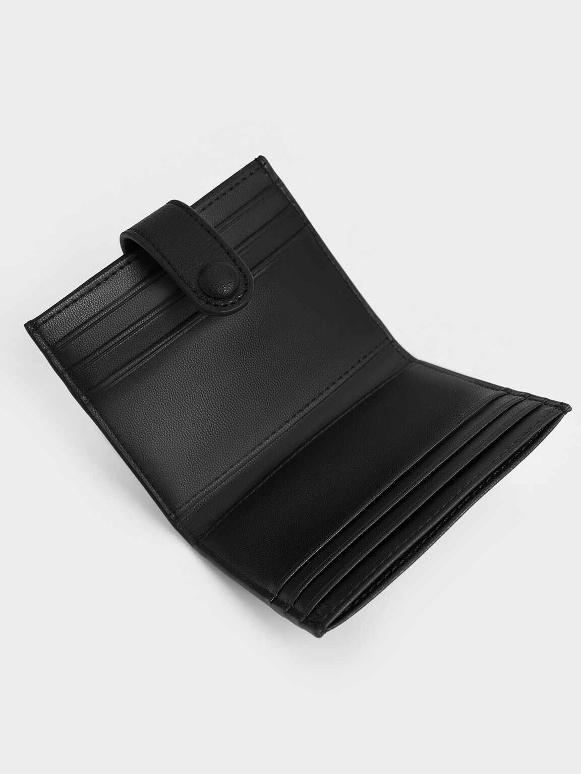 スナップボタン カードホルダー, ノワール, hi-res