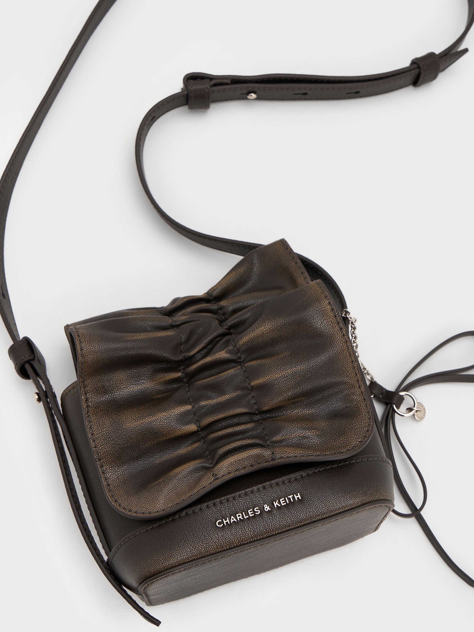 Kadee ケーディー ルーシュドミニバッグ - バーニシュトブラウン