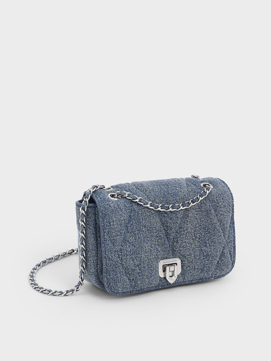 希少 イルビゾンテ クエルチア 2way ハンドバッグ ブルーデニム