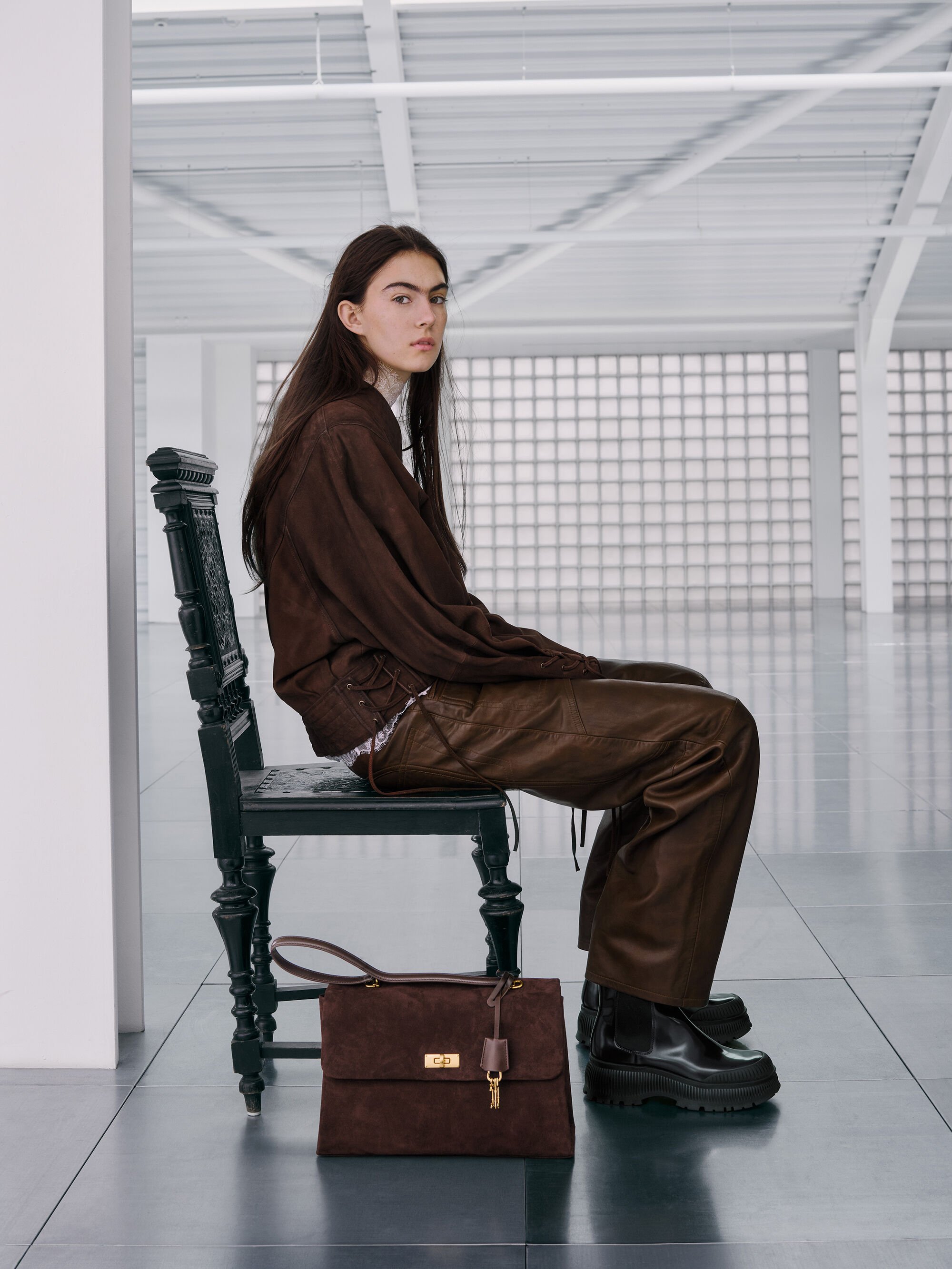 Kerry ケリー トップハンドルサッチェルバッグ - エスプレッソブラウン CHARLES & KEITH Kerry ケリー トップハンドルサッチェルバッグ