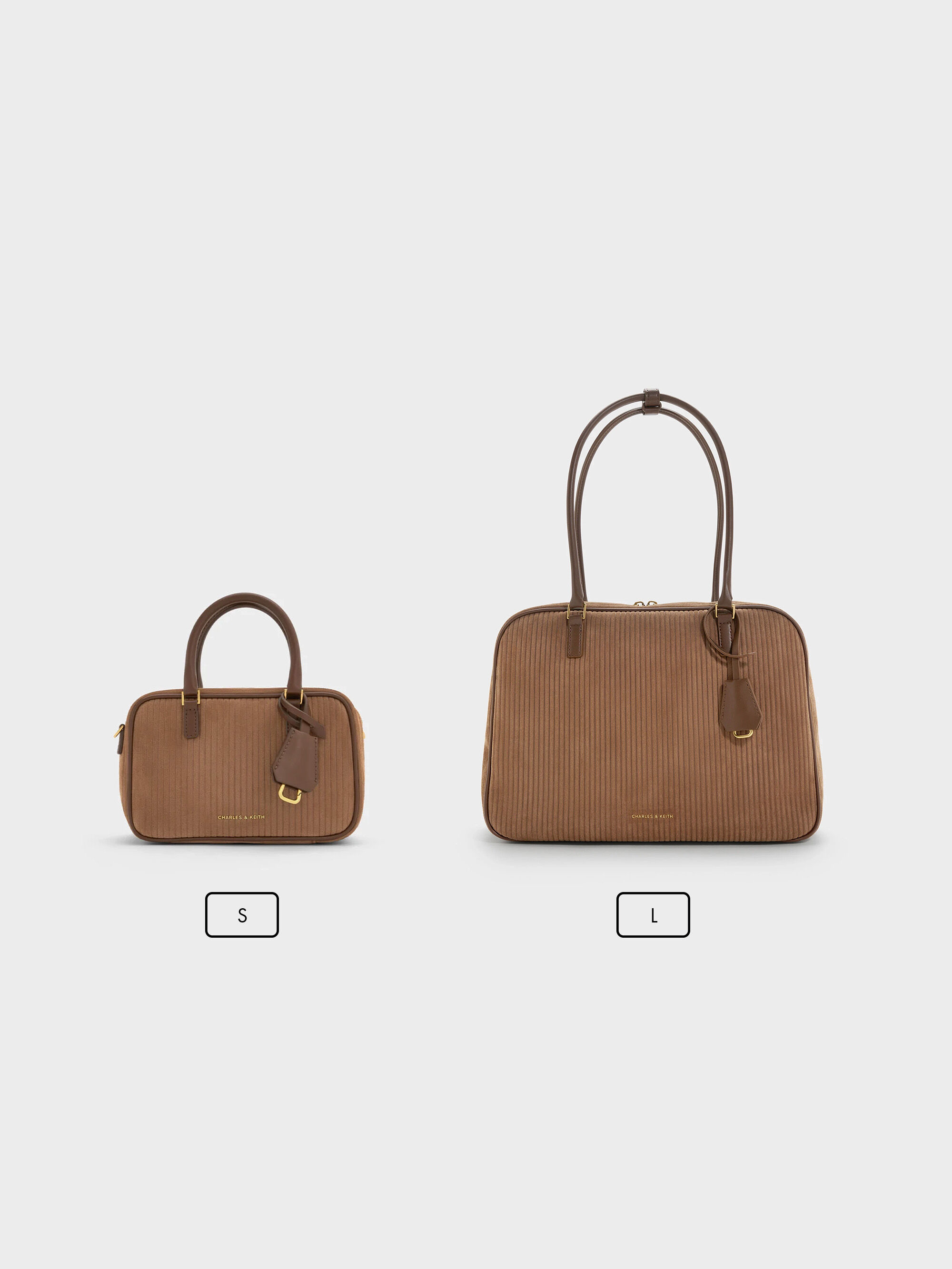 Sianna ラージシアンナ ボウリングバッグ - モカブラウン | CHARLES