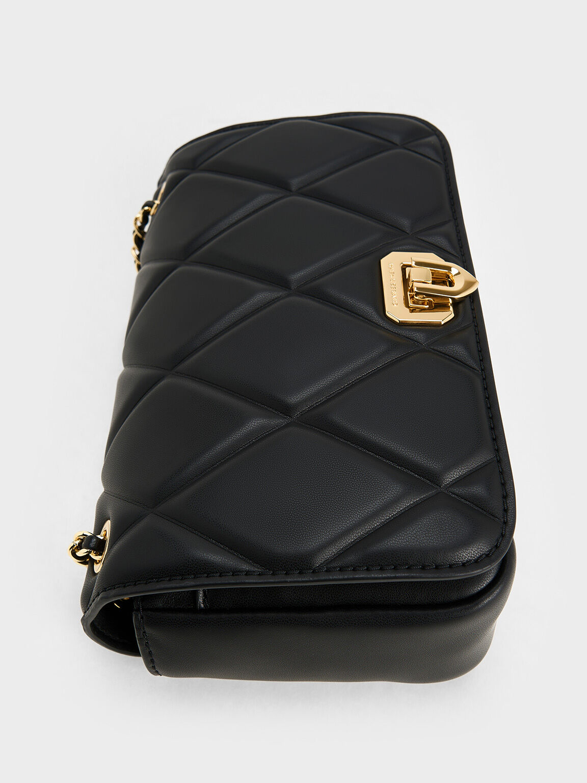 Arwen アルウェン&nbsp;キルトショルダーバッグ, ブラック, hi-res