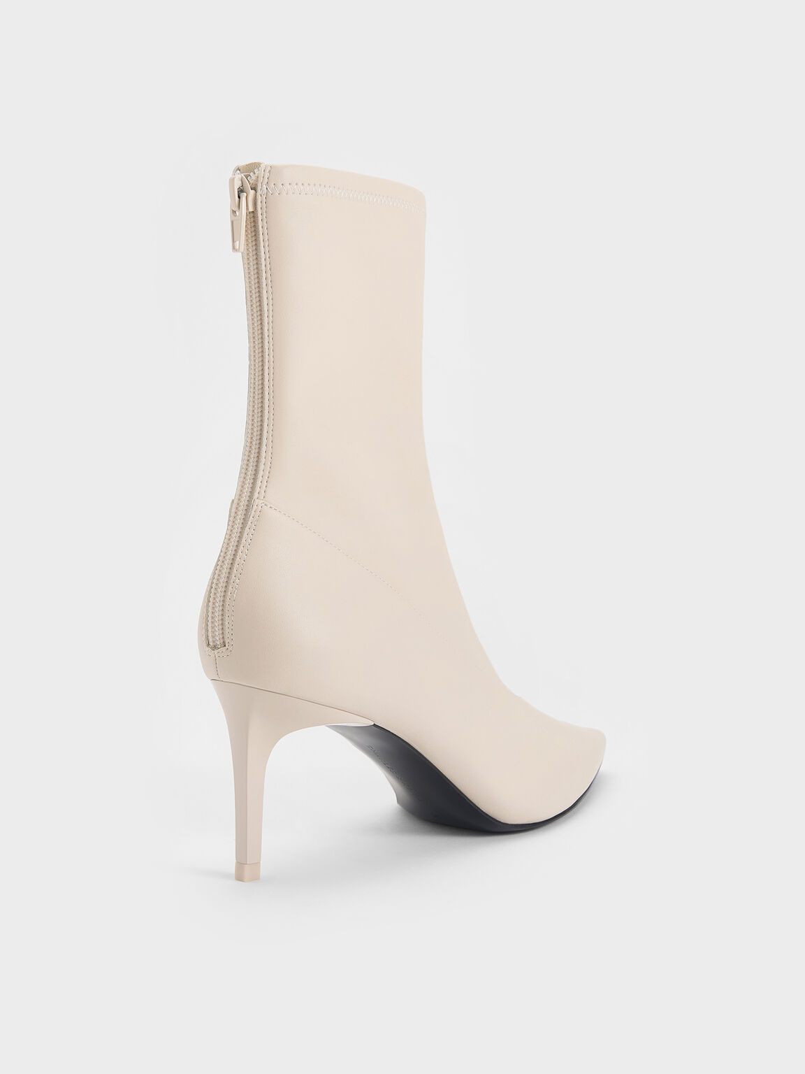 ポインテッドトゥ スティレットヒールアンクルブーツ, チョーク, hi-res