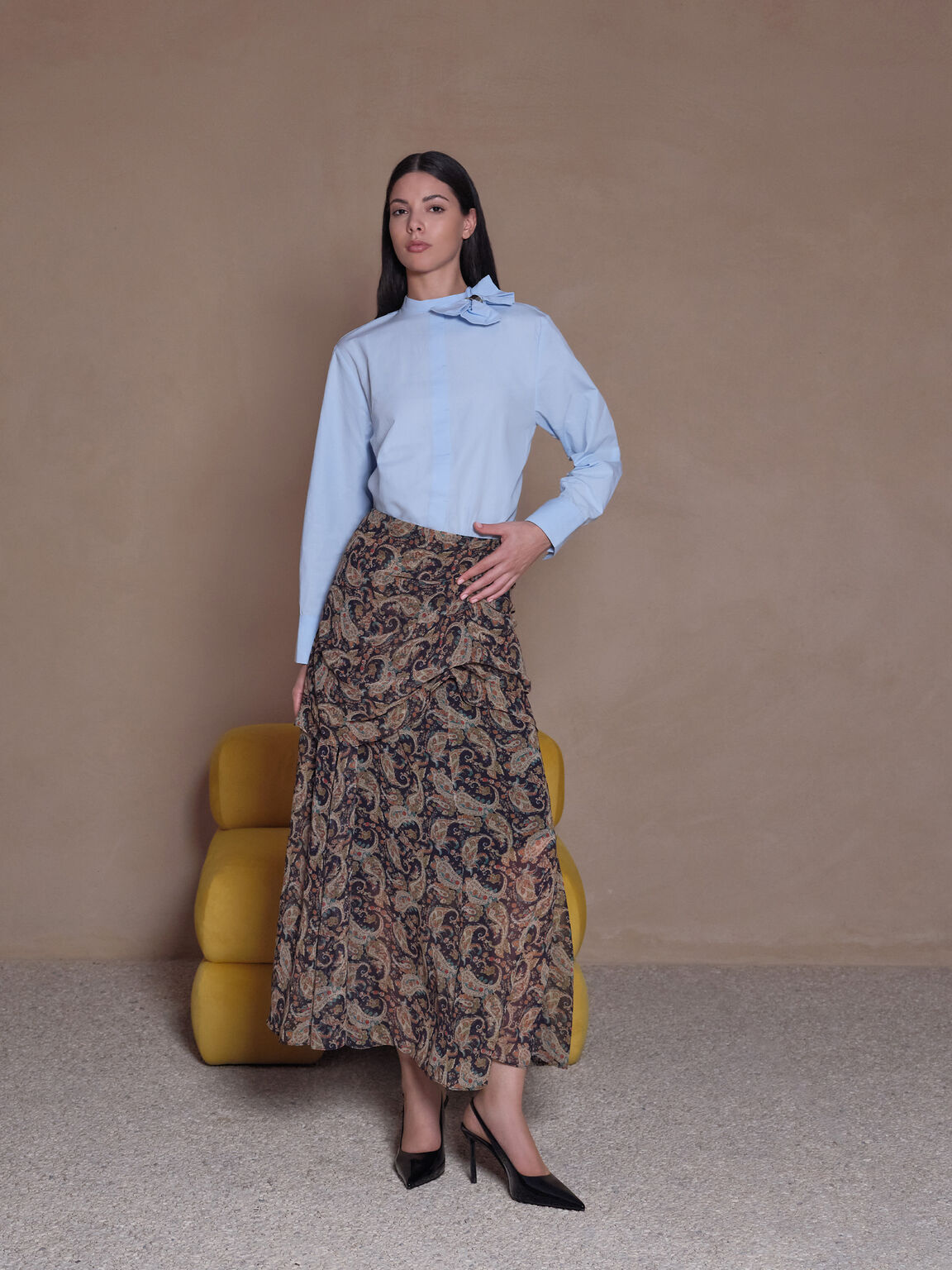 レザースリングバック スティレットパンプス, ブラックボックス, hi-res